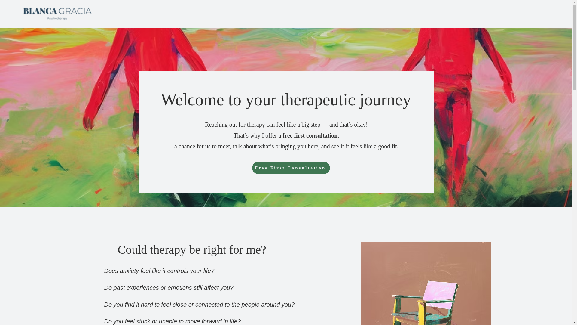 website screenshot of https://blancagraciatherapy.com/