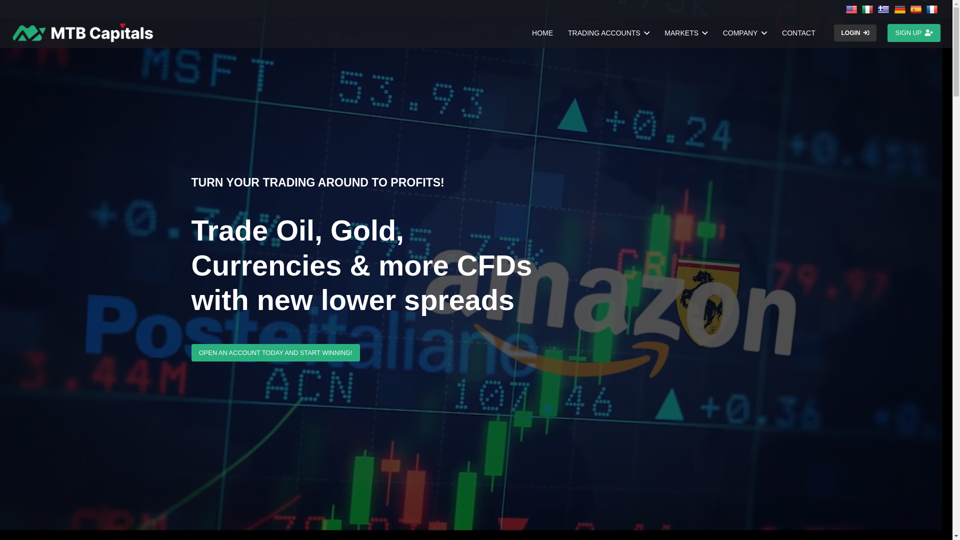 website screenshot of http://mtbcapitals.com