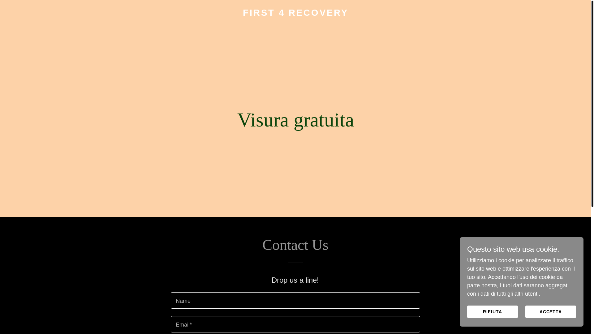 website screenshot of https://first4recovery.support/