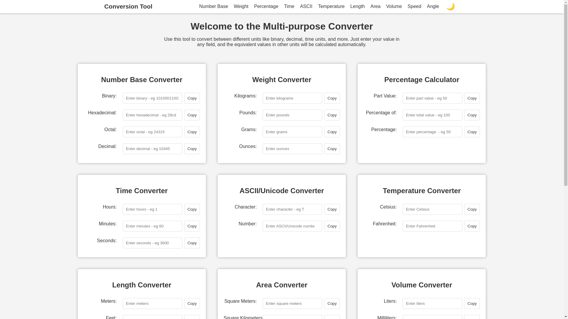 website screenshot of https://multiconverter.pages.dev/