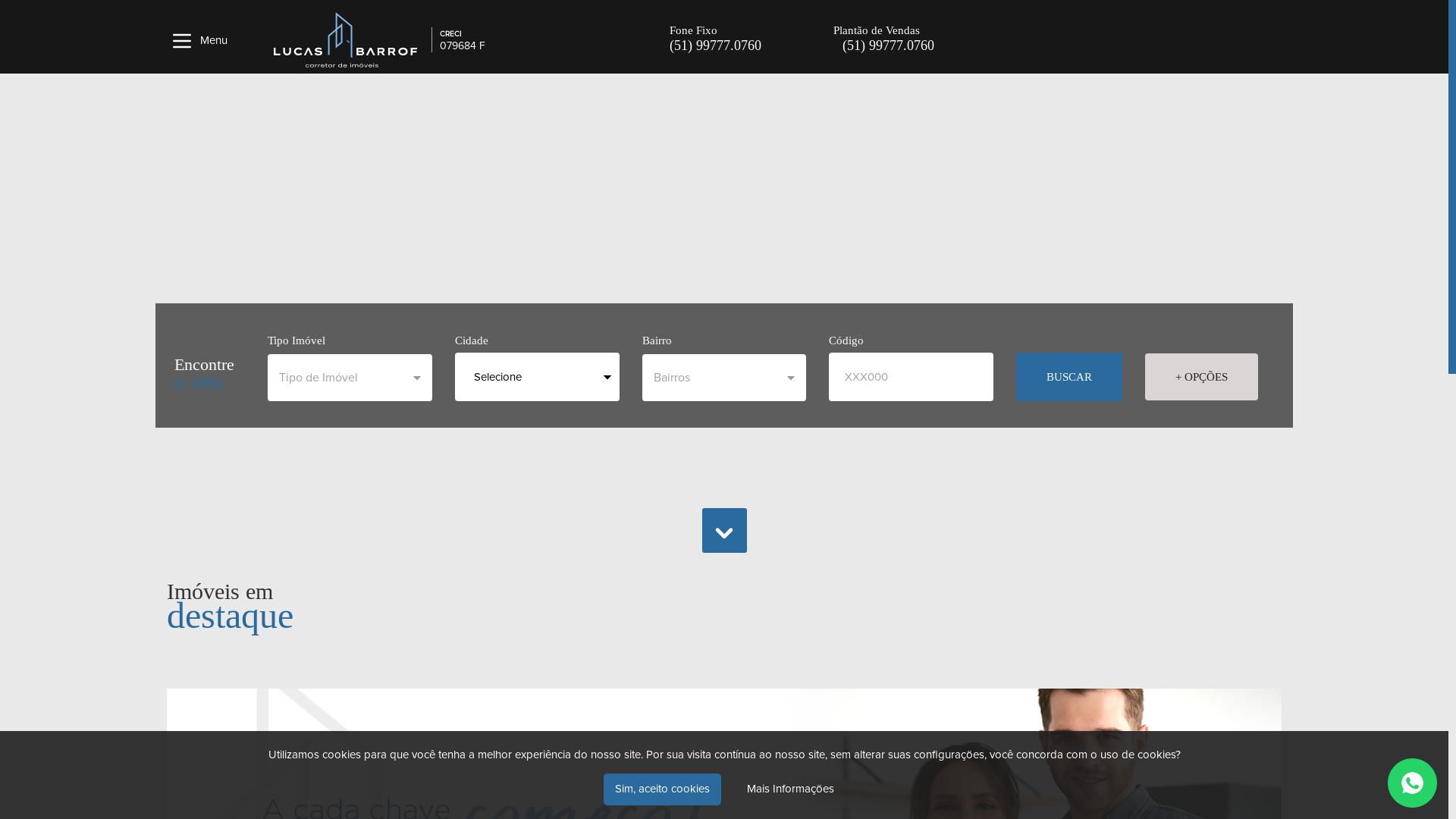 website screenshot of https://lucasbarrofimoveis.com.br/