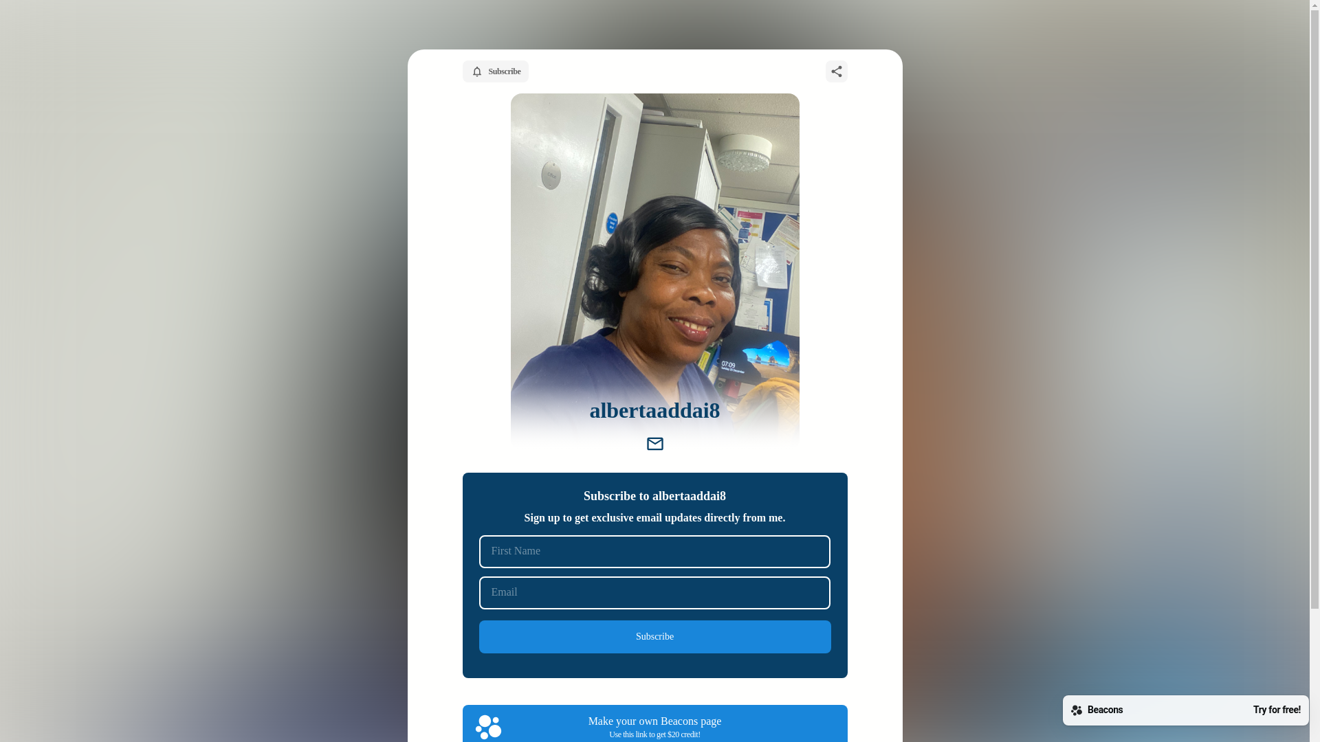website screenshot of https://albertaaddai8.com/