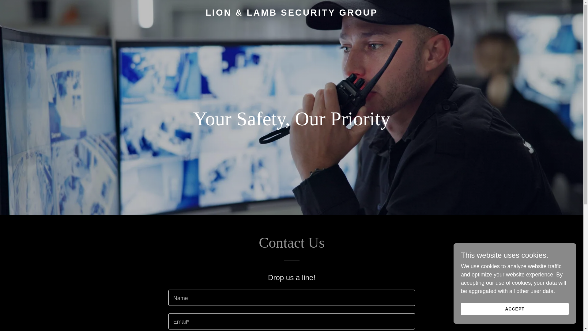 website screenshot of https://lionlambsecurity.com/