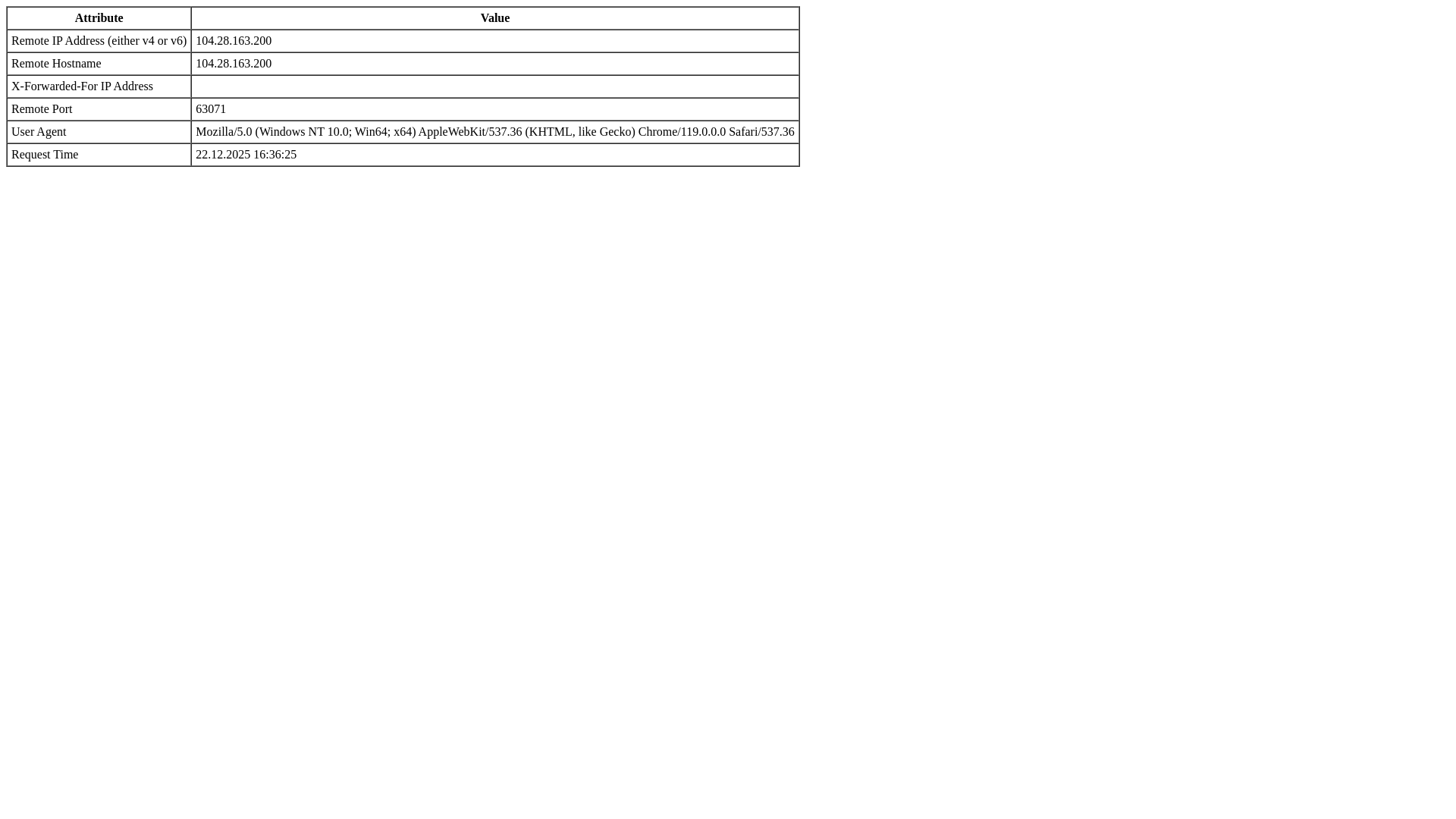website screenshot of https://ip.backschues.net/