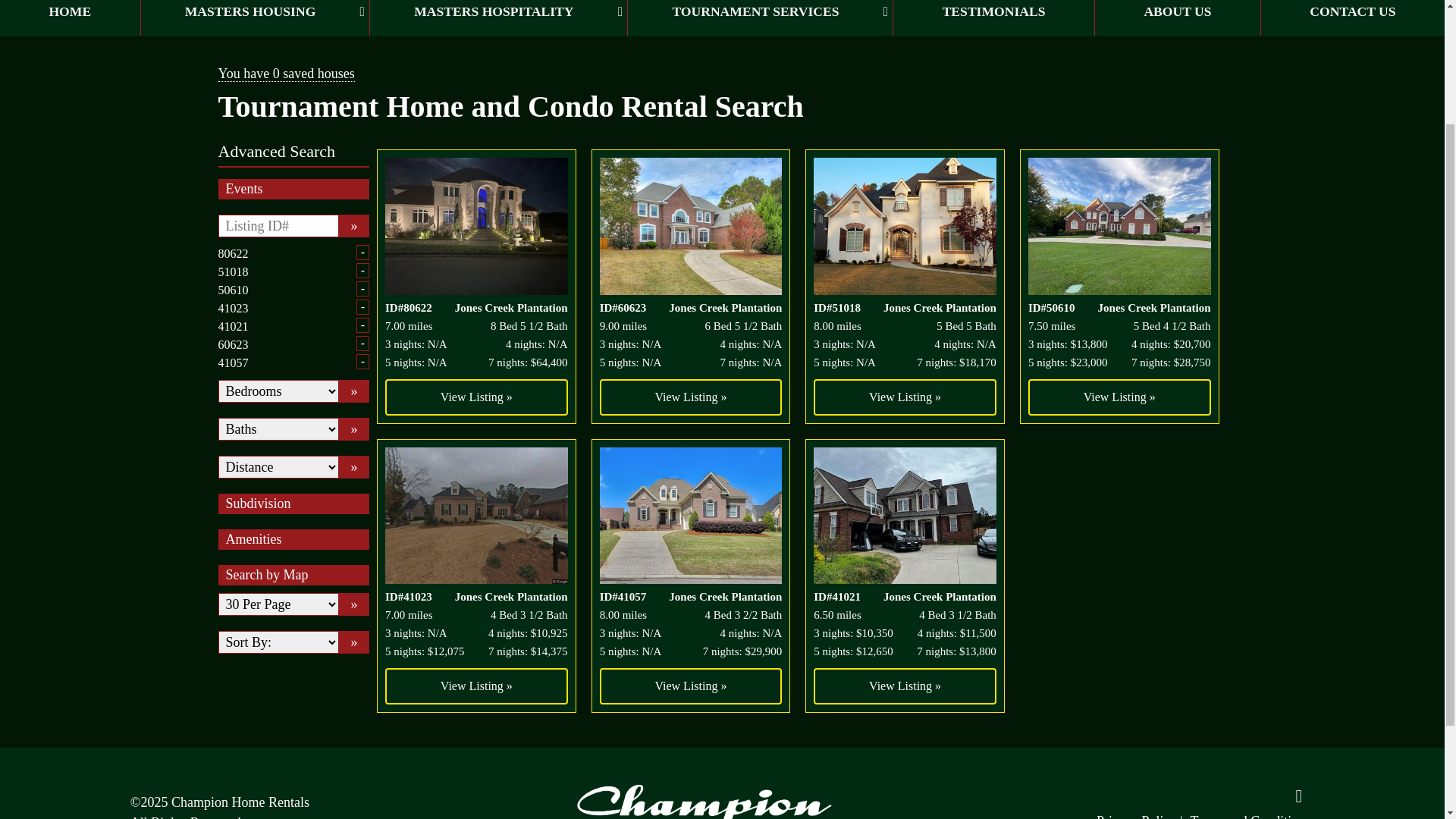 website screenshot of https://www.championhomerentals.com/search.cfm?search=,80622,51018,50610,41023,41021,60623,41057