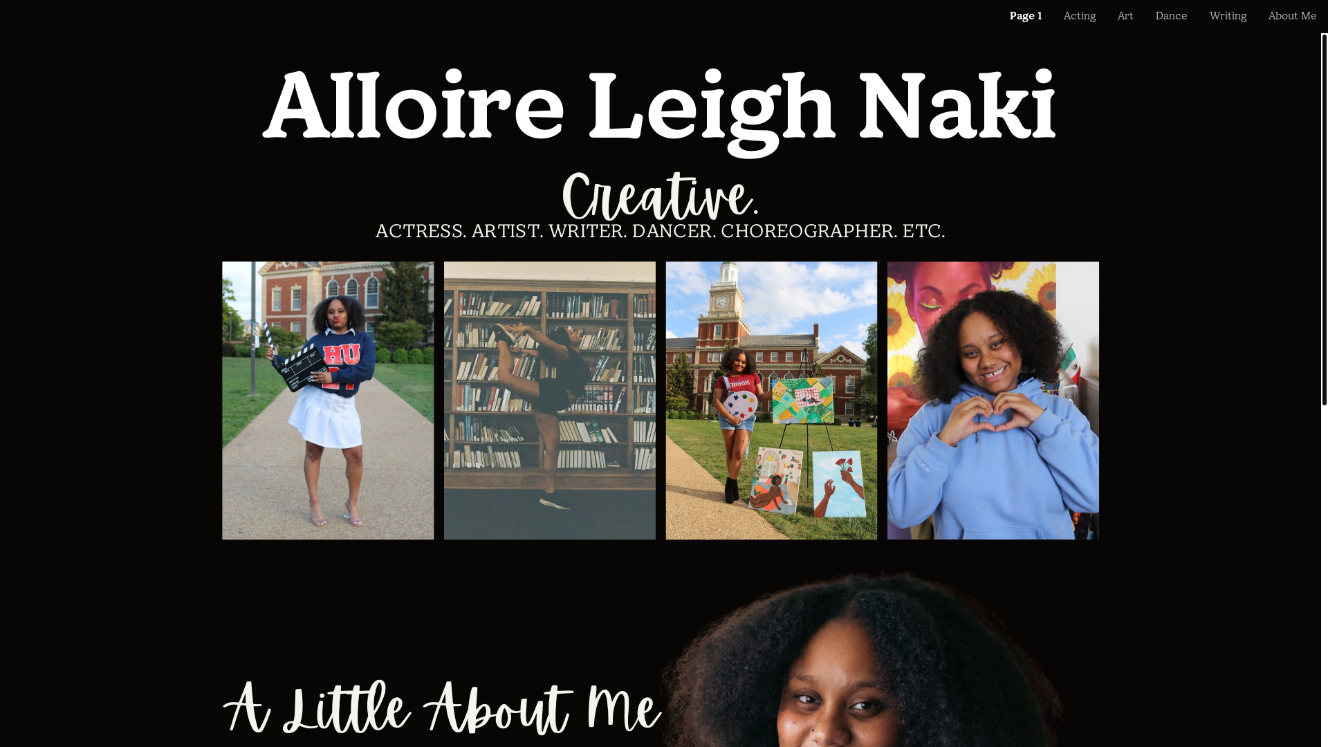 website screenshot of https://alloireleighnaki.com/