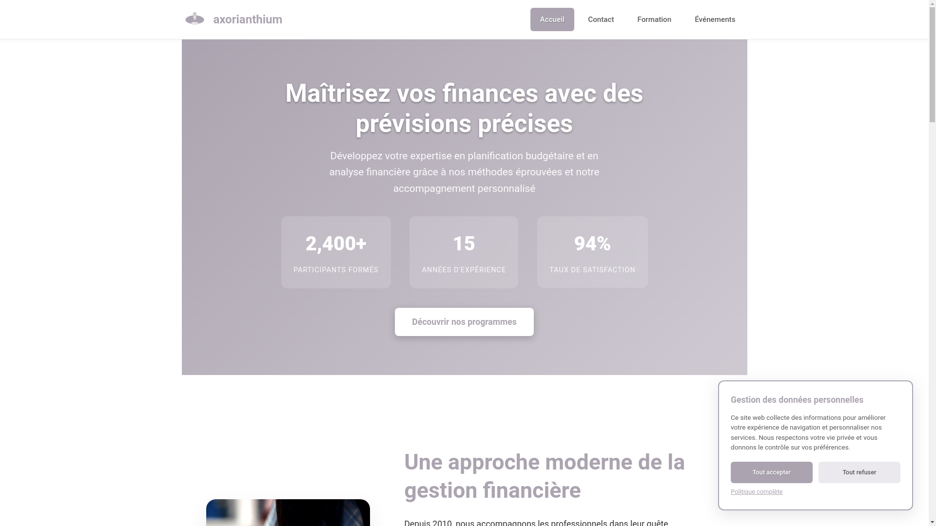 website screenshot of https://axorianthium.com/