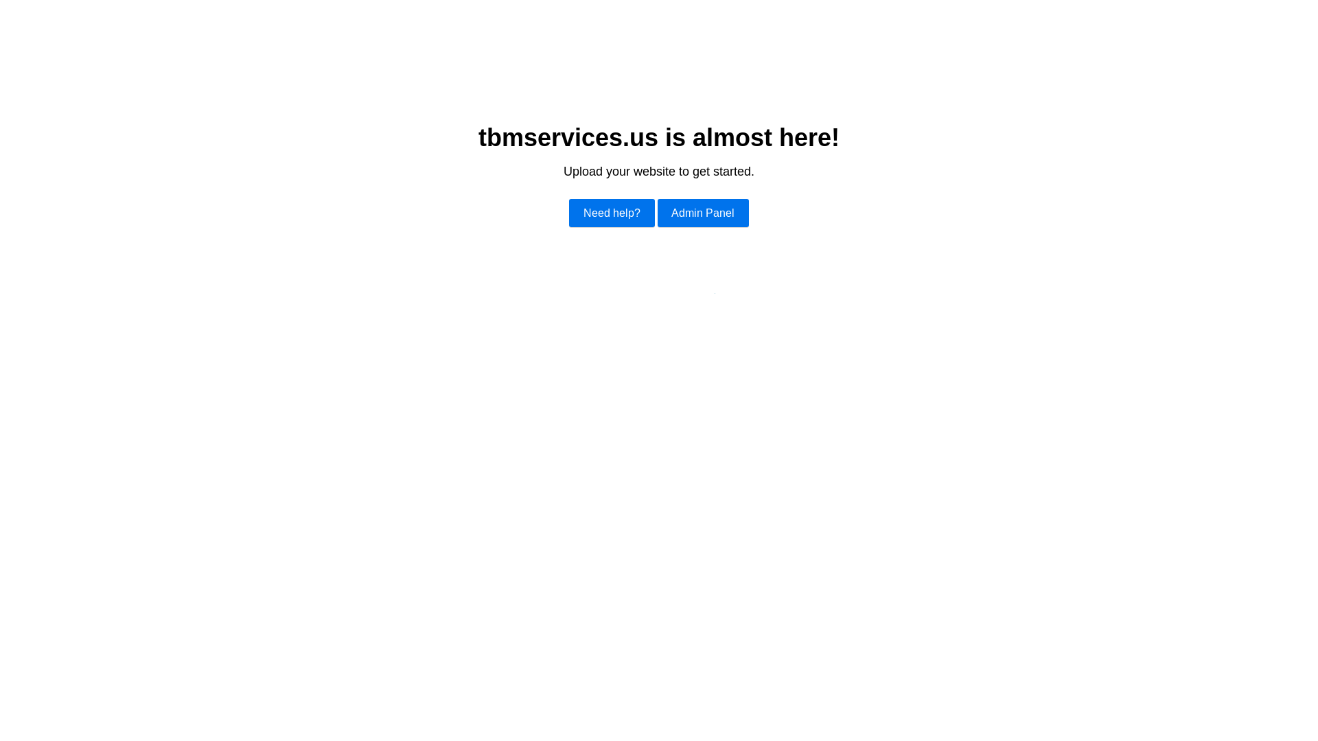 website screenshot of https://tbmservices.us/