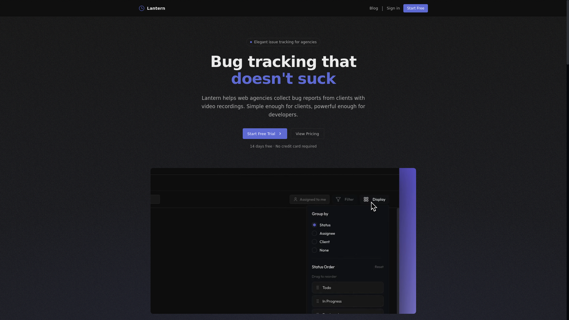 website screenshot of https://www.lanternhq.app