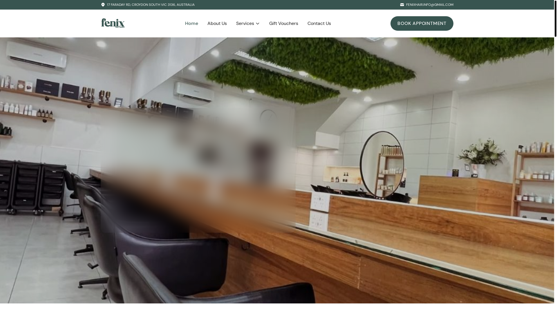website screenshot of https://fenix-hair-studio.pages.dev/