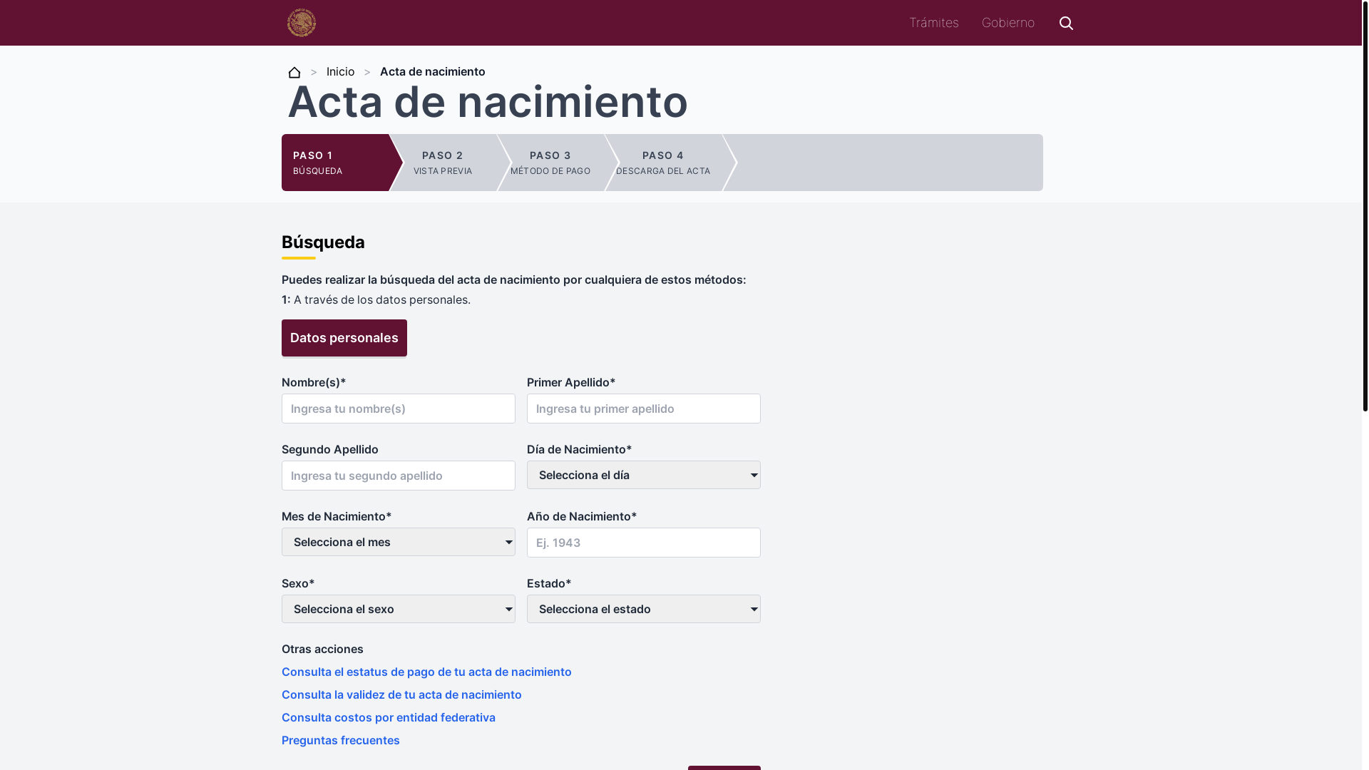 website screenshot of https://nacimientoacta.mx/