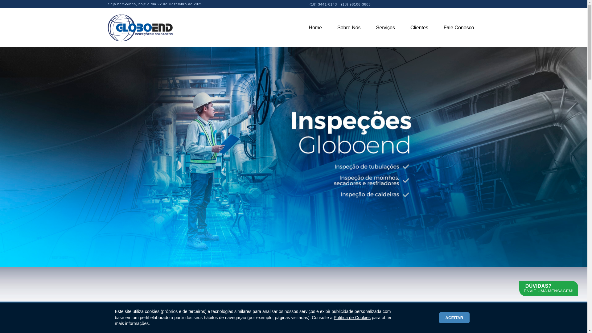 website screenshot of https://globoend.com.br