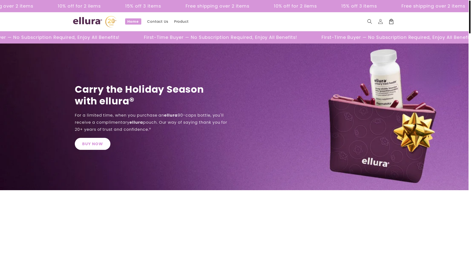 website screenshot of https://ellurautihealthi.shop/
