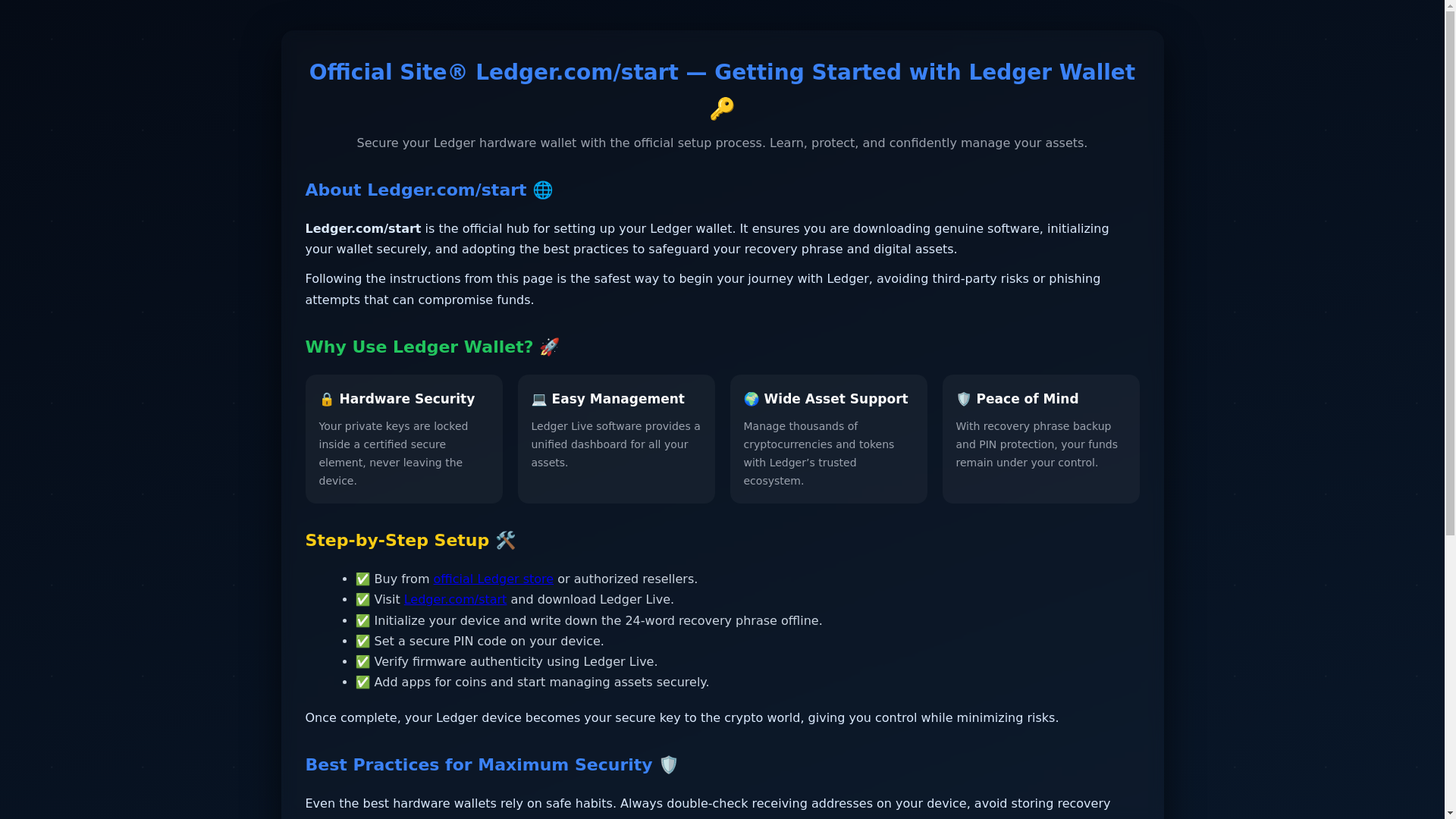 website screenshot of https://ledger-com-start-webs.pages.dev/