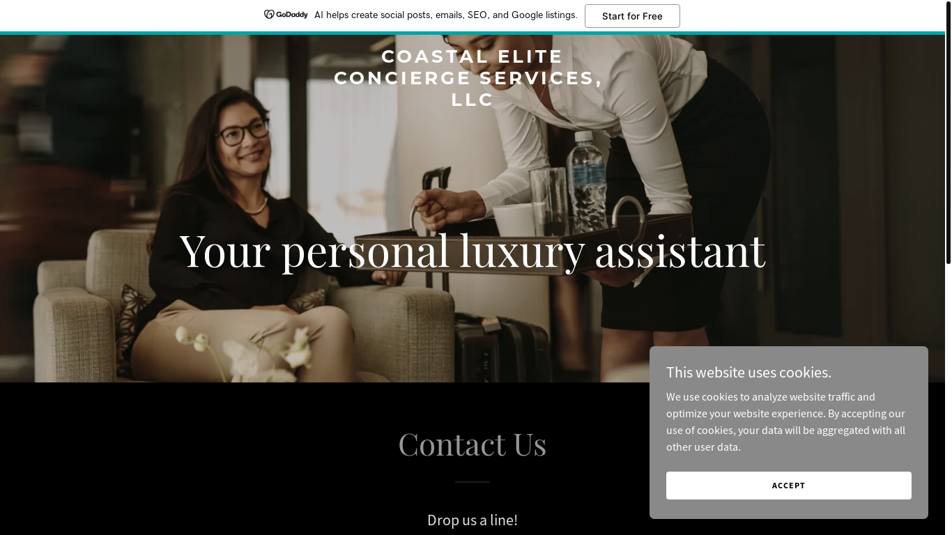 website screenshot of https://coastaleliteconciergeservices.com/