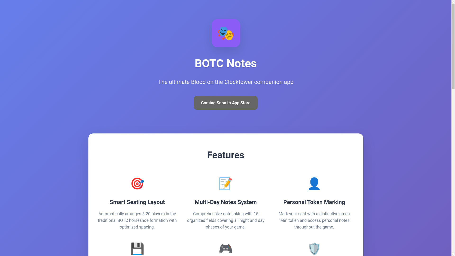website screenshot of https://botc-notes.com/