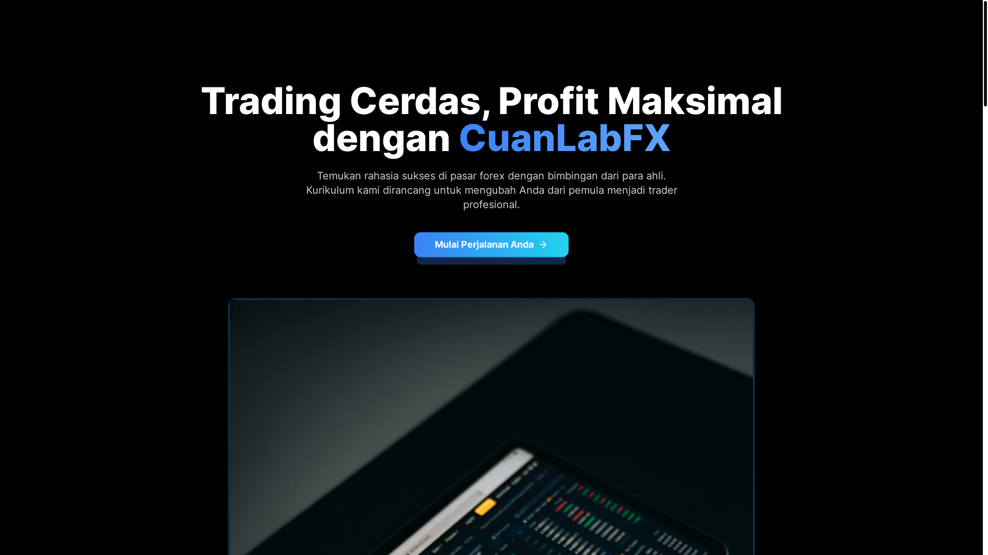 website screenshot of https://cuanlabfx.com/