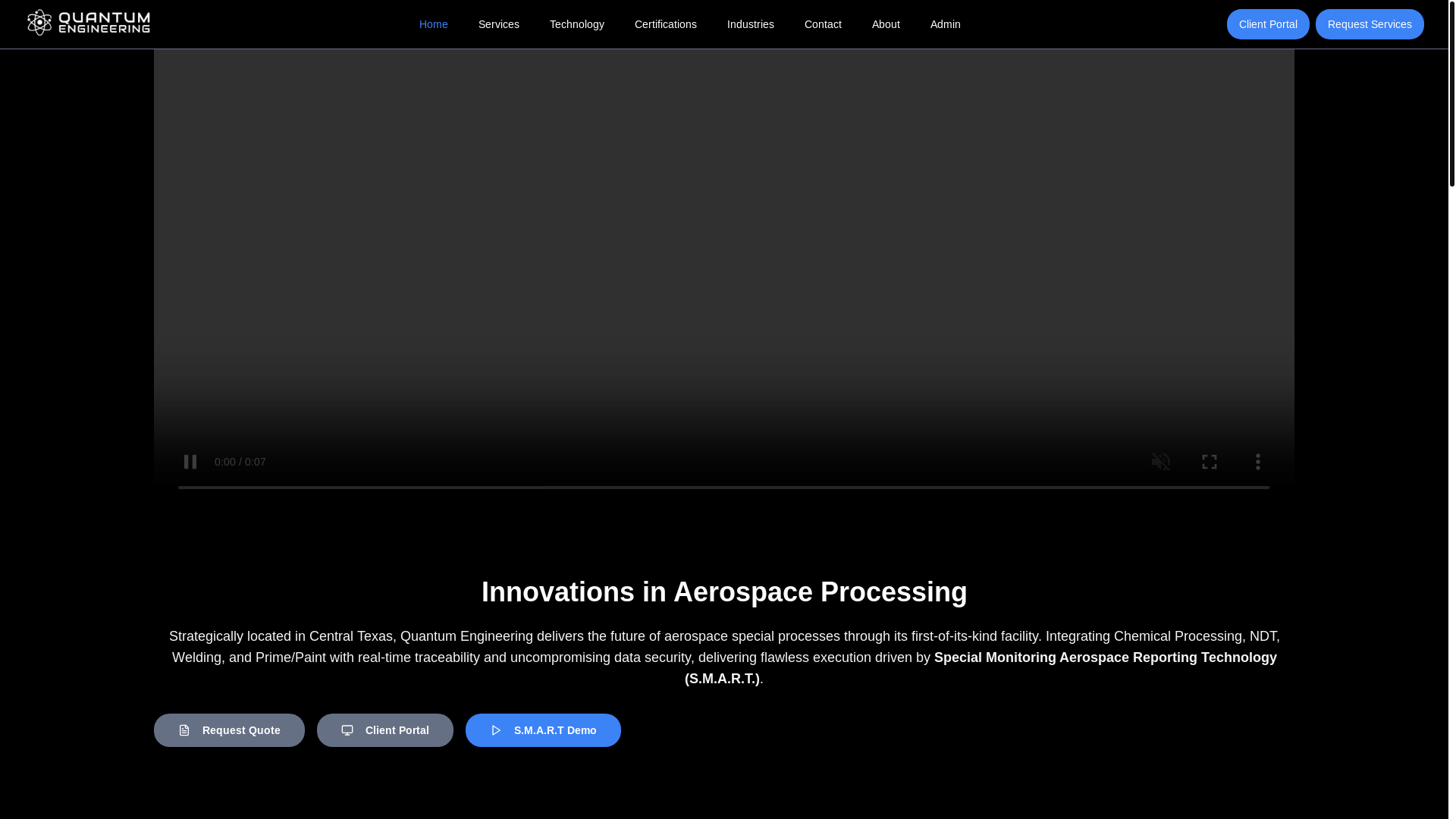 website screenshot of https://quantumengineering.biz/