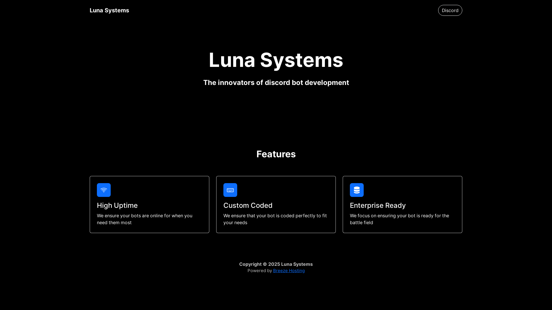 website screenshot of https://luna-site.pages.dev/