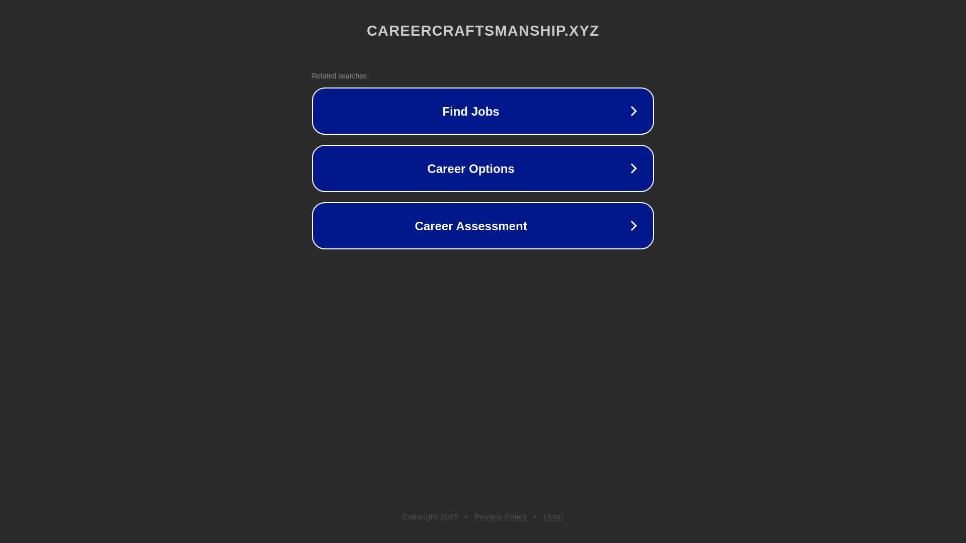 website screenshot of https://careercraftsmanship.xyz/