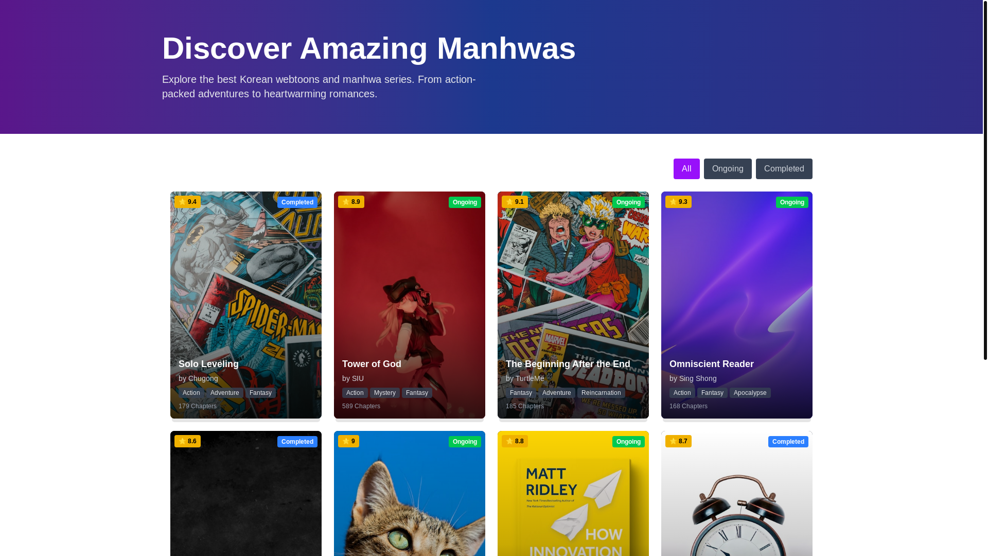 website screenshot of https://abysscans.xyz/