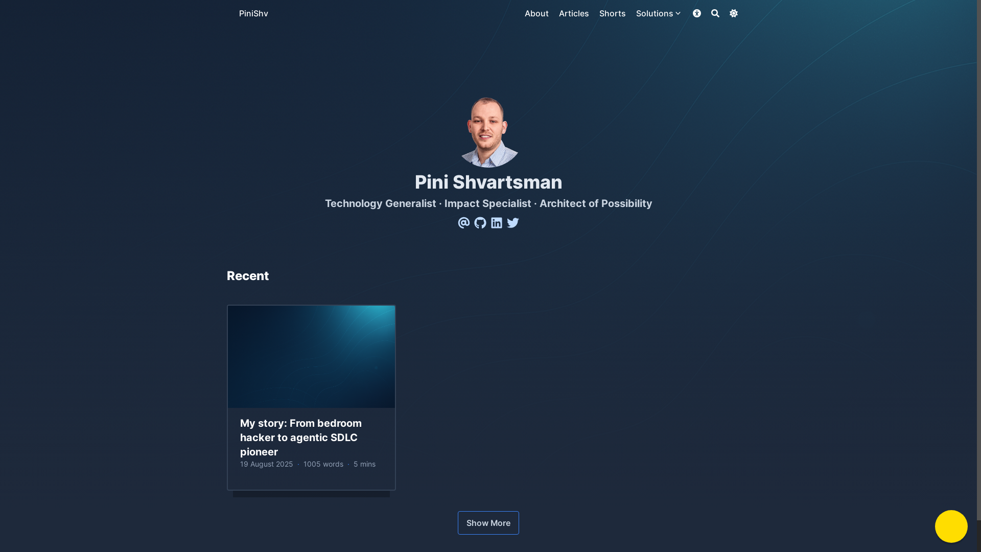 website screenshot of https://pinishv.pages.dev/