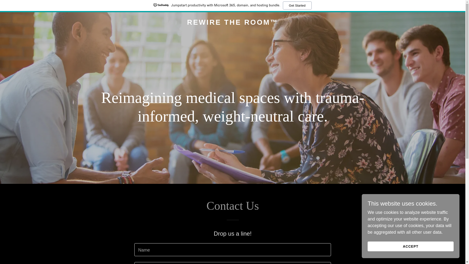 website screenshot of https://rewiretheroom.com/