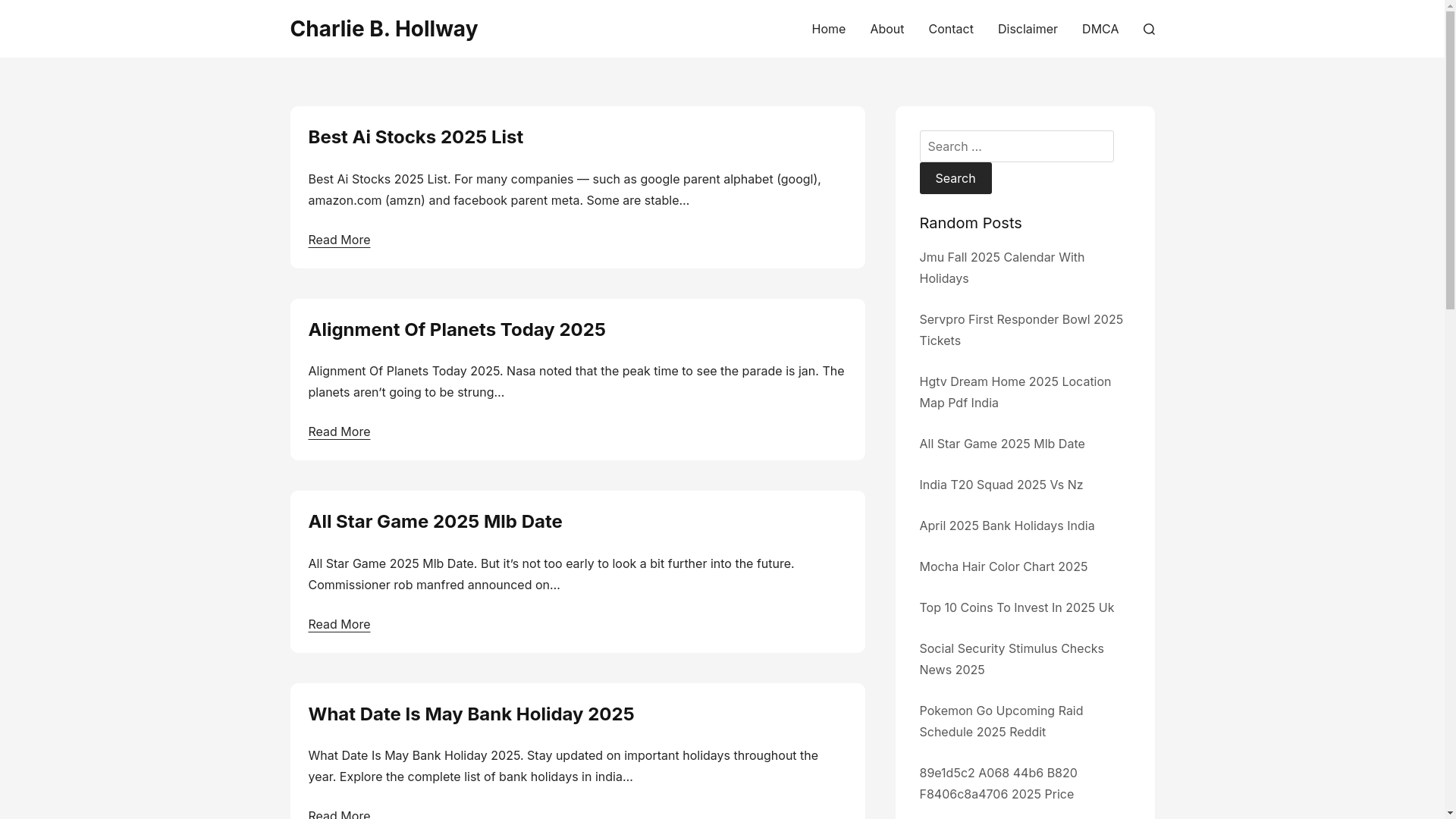 website screenshot of https://charliebhollway.pages.dev/