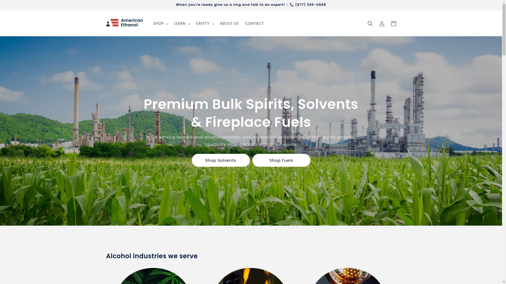 website screenshot of https://enteramericanethanol.com/