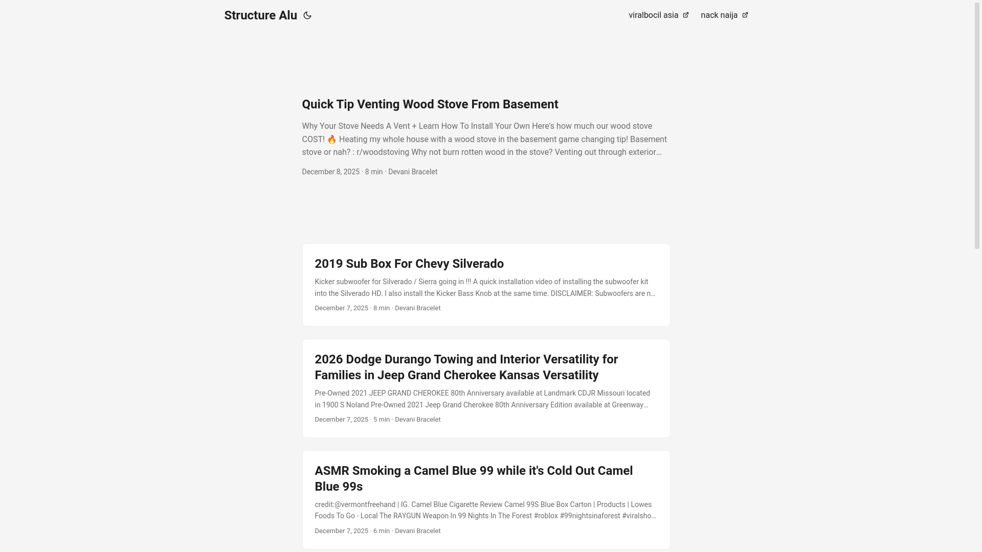 website screenshot of https://structurealu.pages.dev/