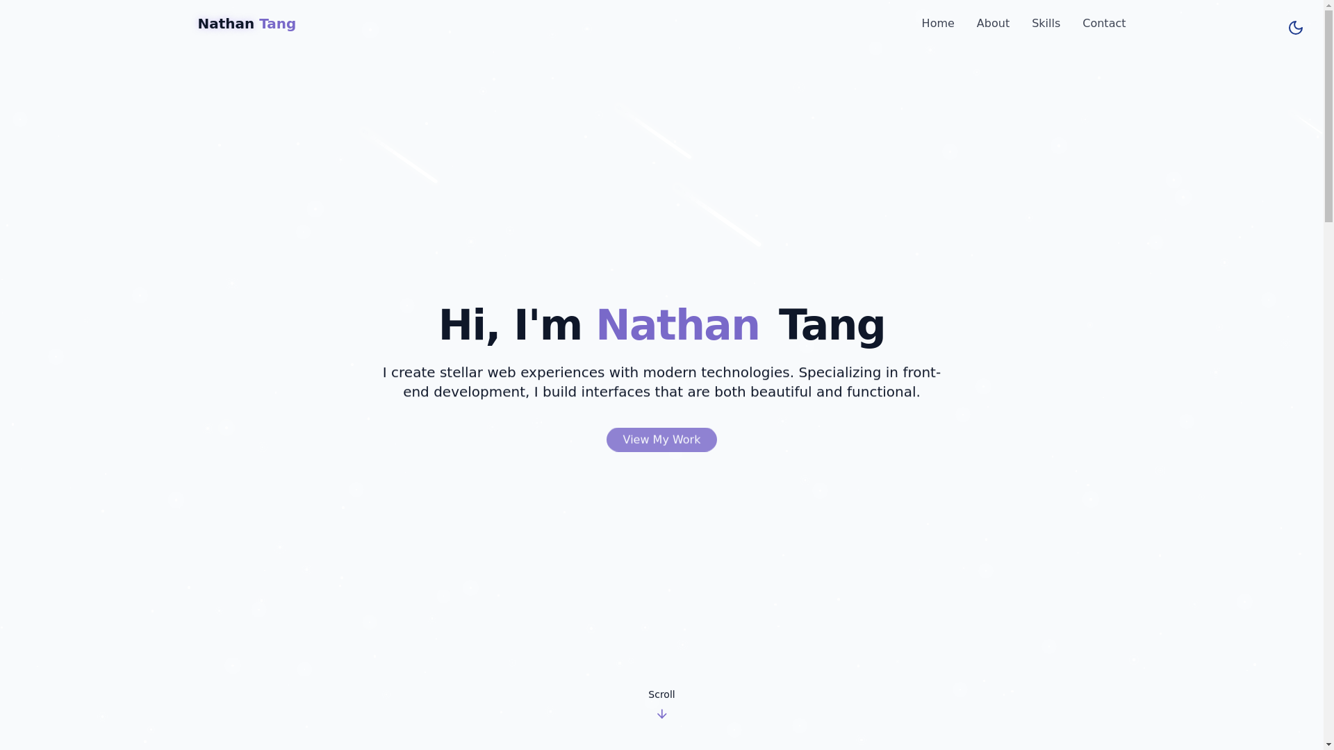 website screenshot of https://nathantang.online/