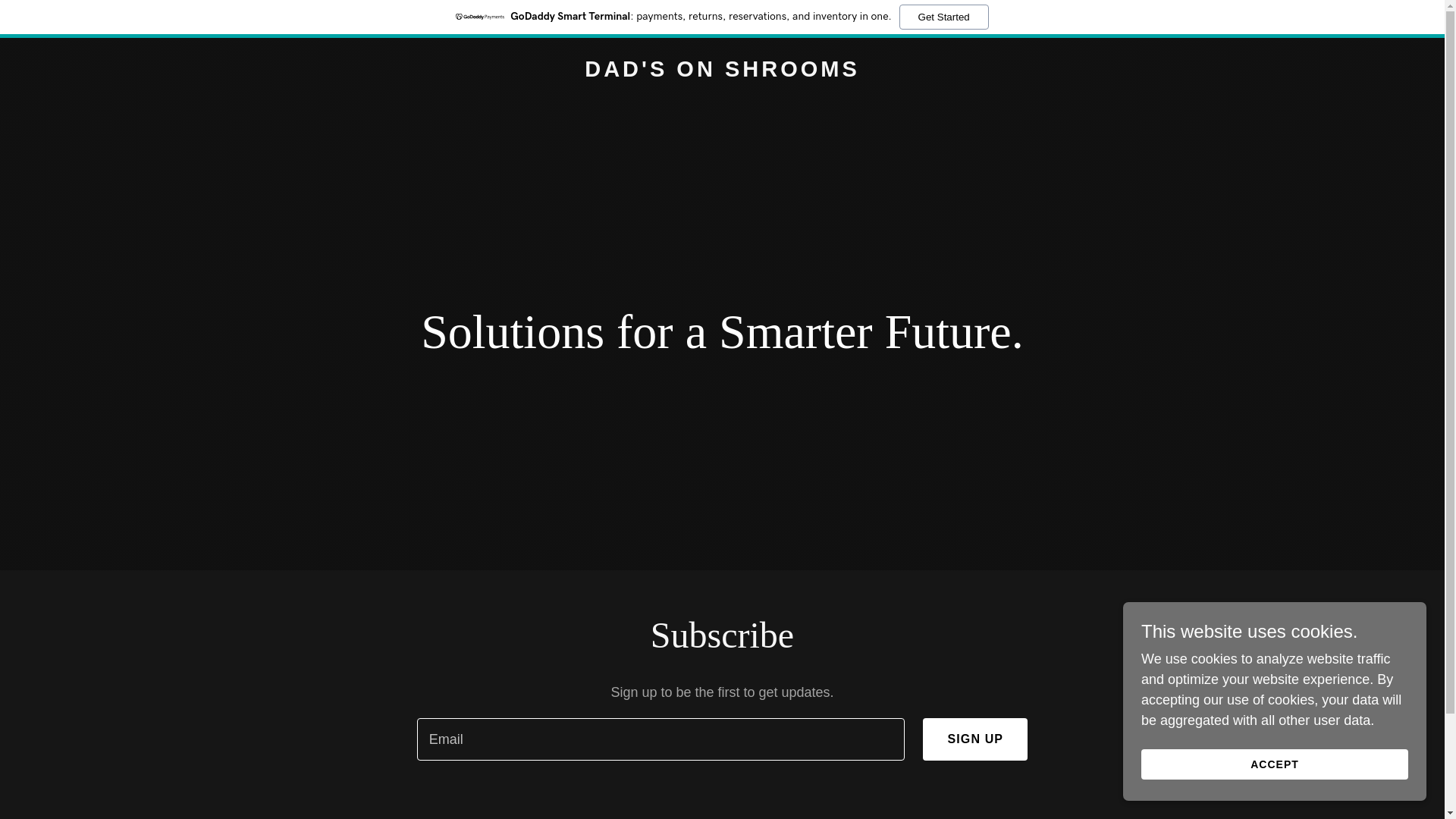 website screenshot of https://dadsonshrooms.com/