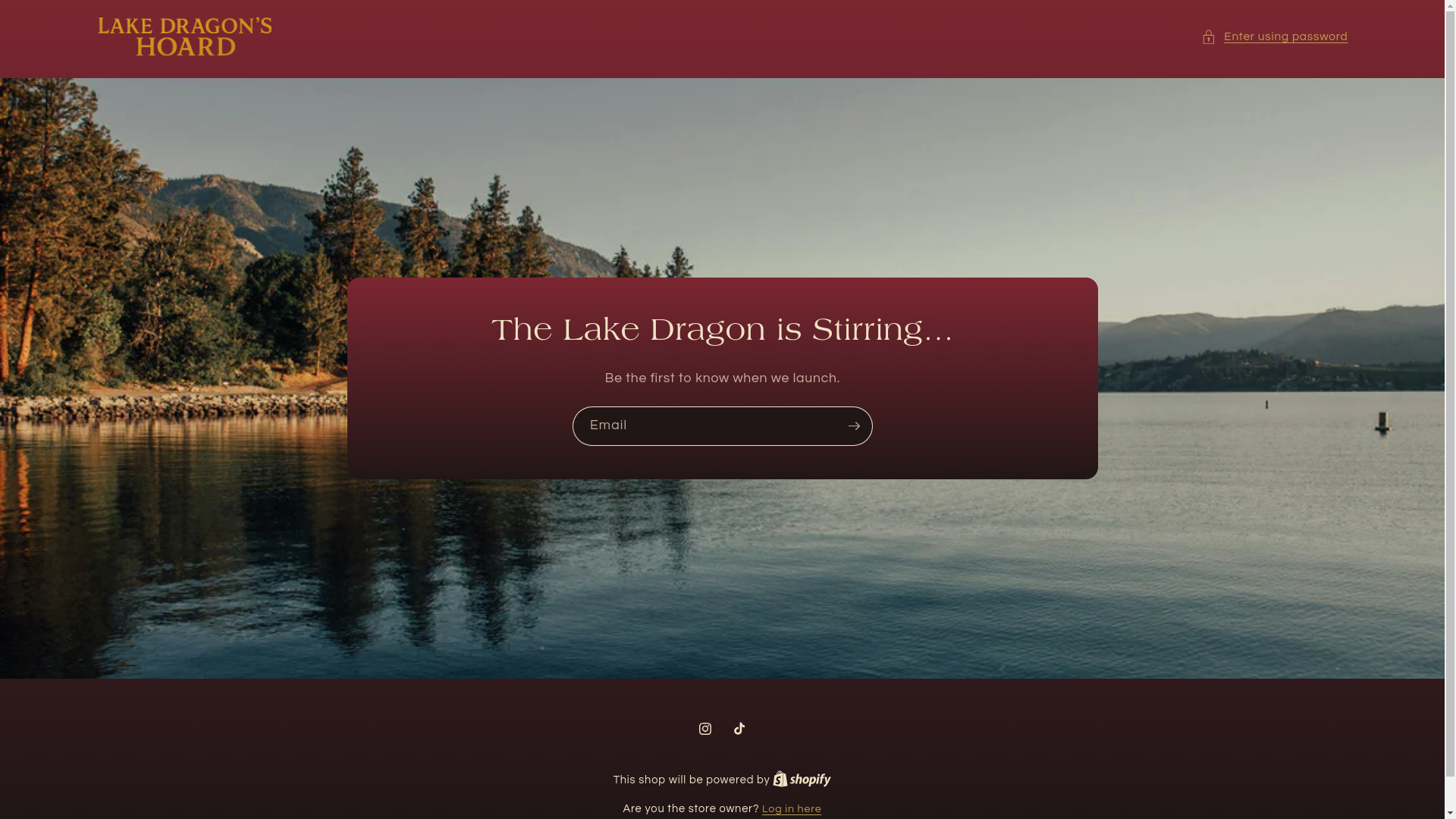 website screenshot of https://lakedragonshoard.com/