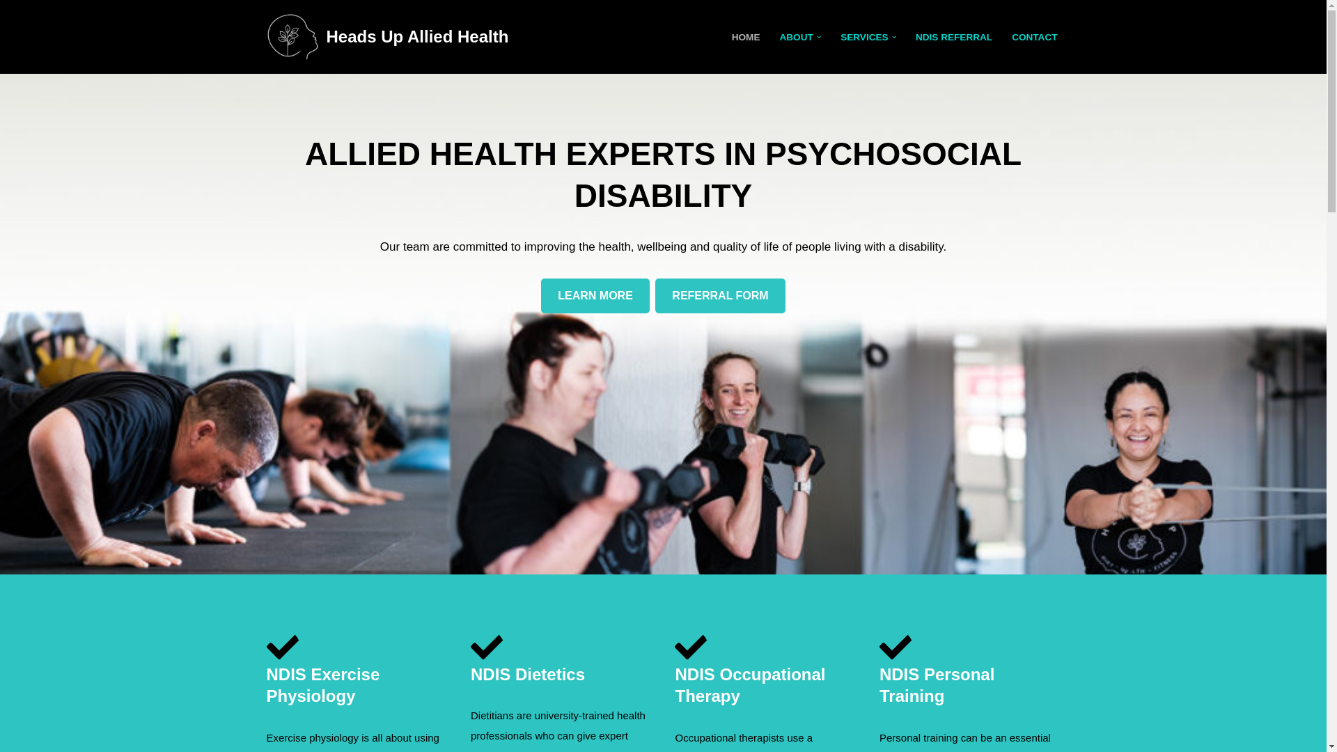 website screenshot of https://headsupalliedhealth.online/
