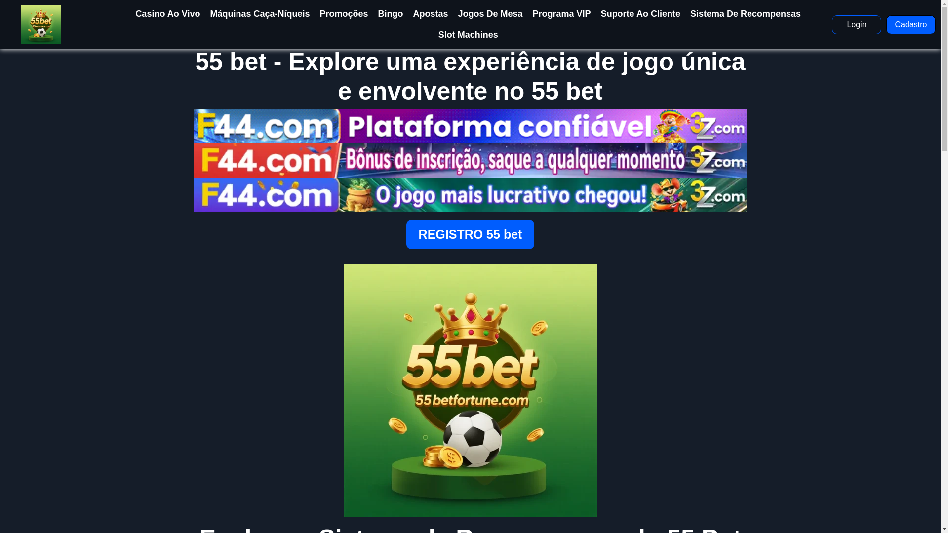 website screenshot of https://55betfortune.com/