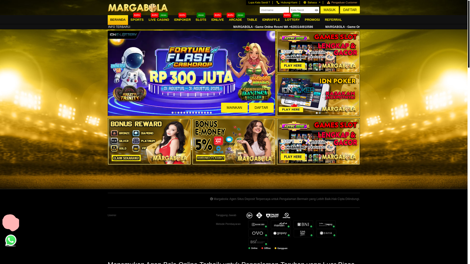 website screenshot of https://margateman.site/