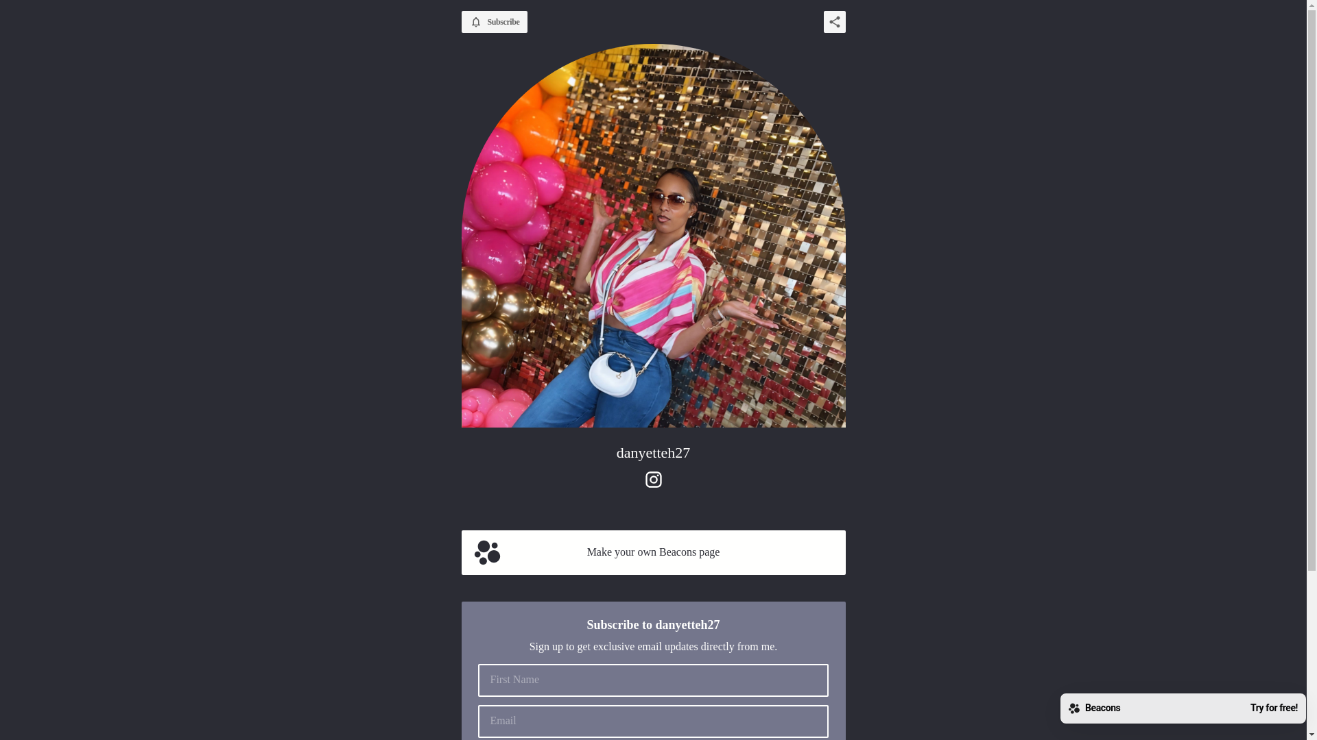 website screenshot of https://danyetteh27.com/