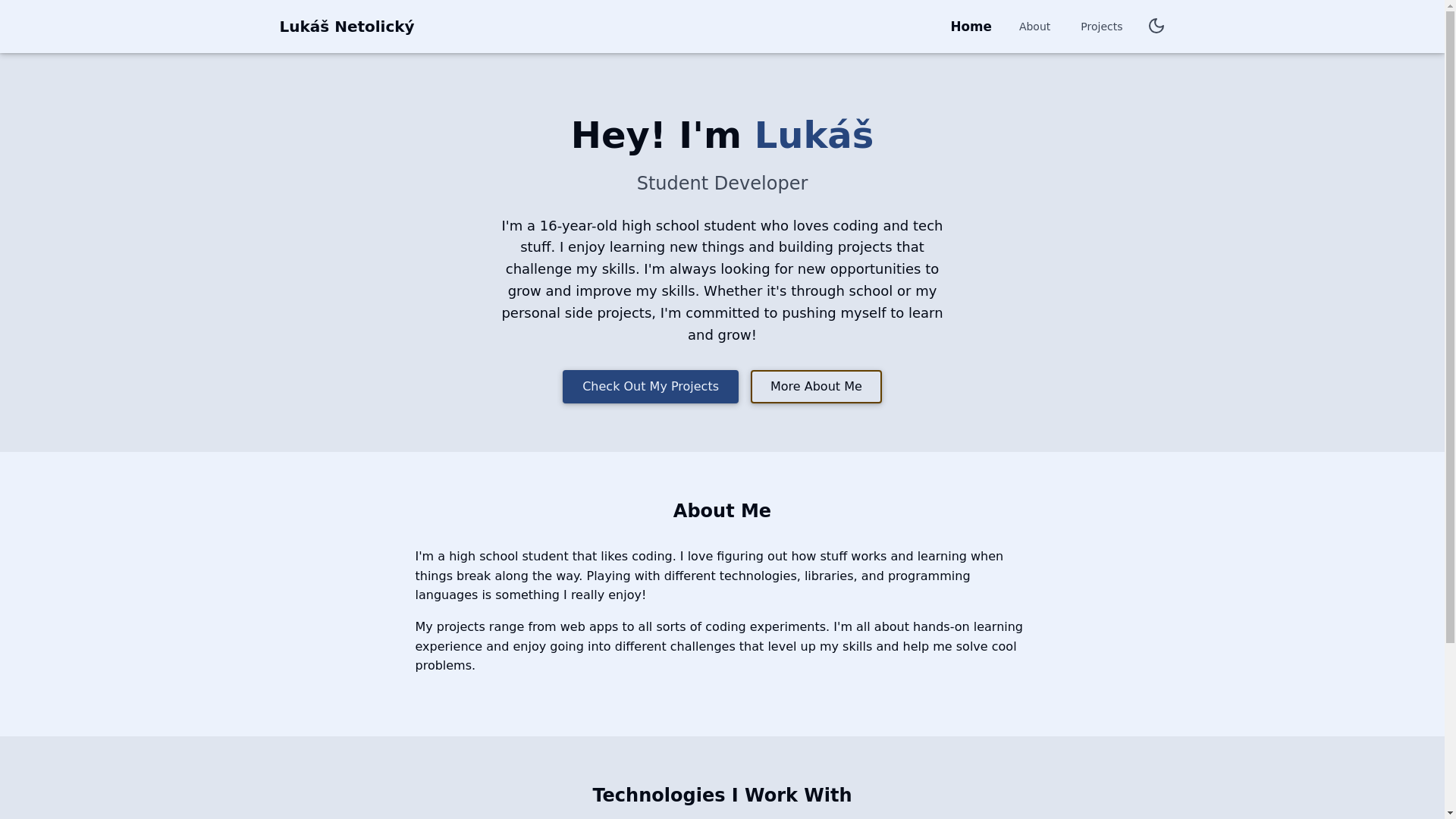 website screenshot of https://lukasnetolicky-cz.pages.dev/