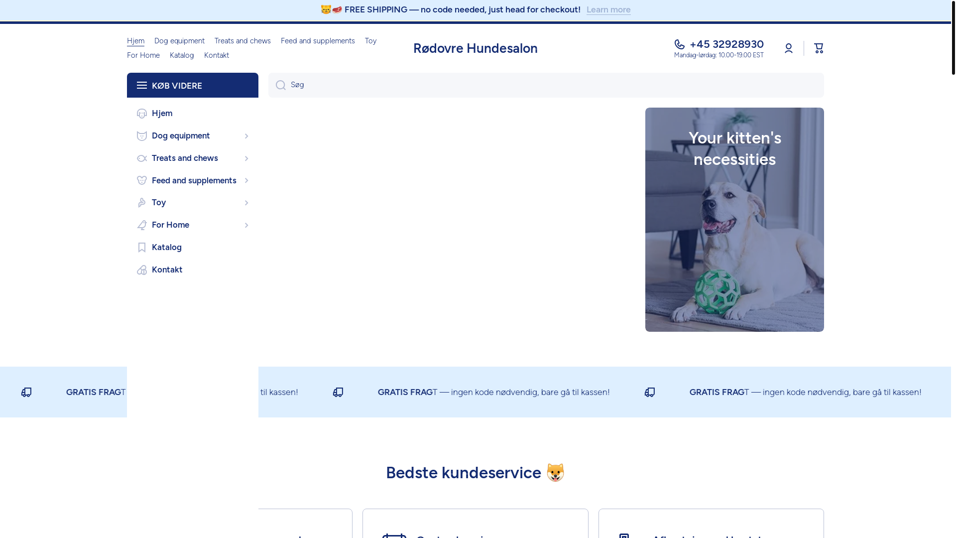 website screenshot of https://rodovrehundesalon.com/