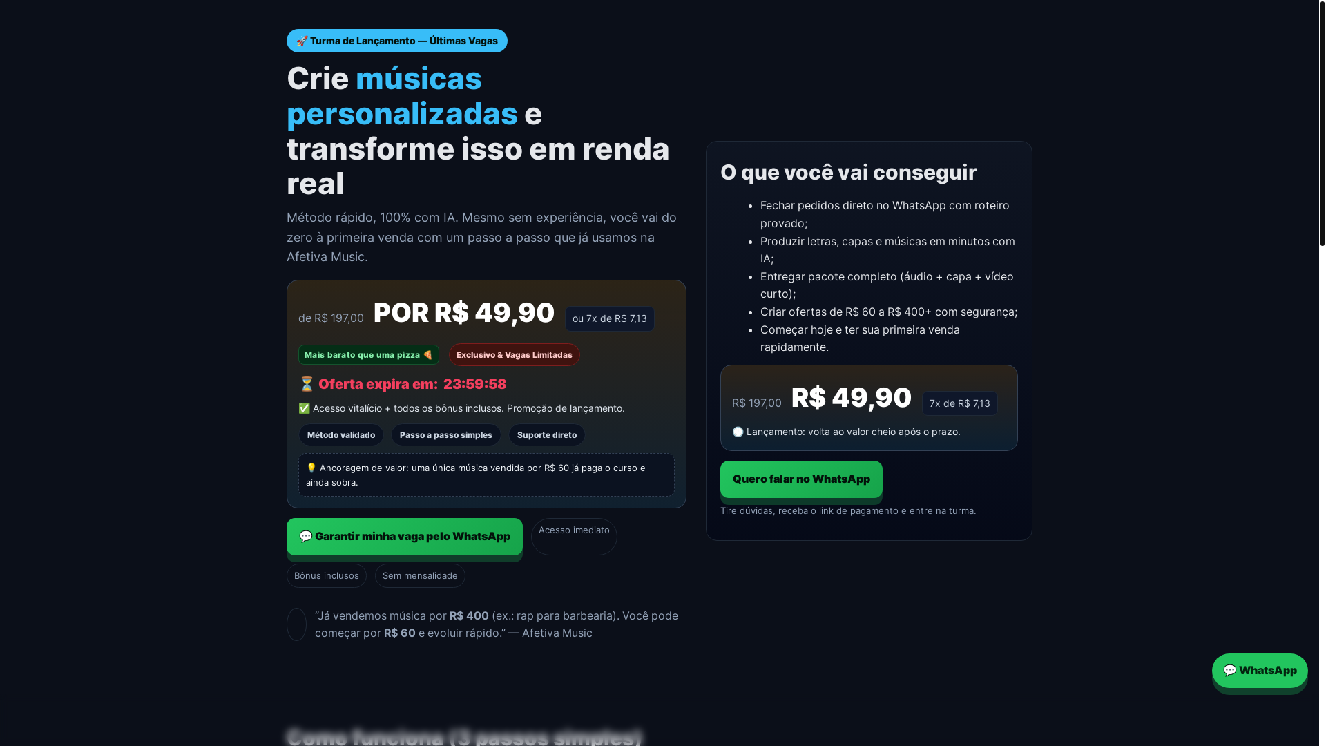 website screenshot of https://afetivamusic.pages.dev/