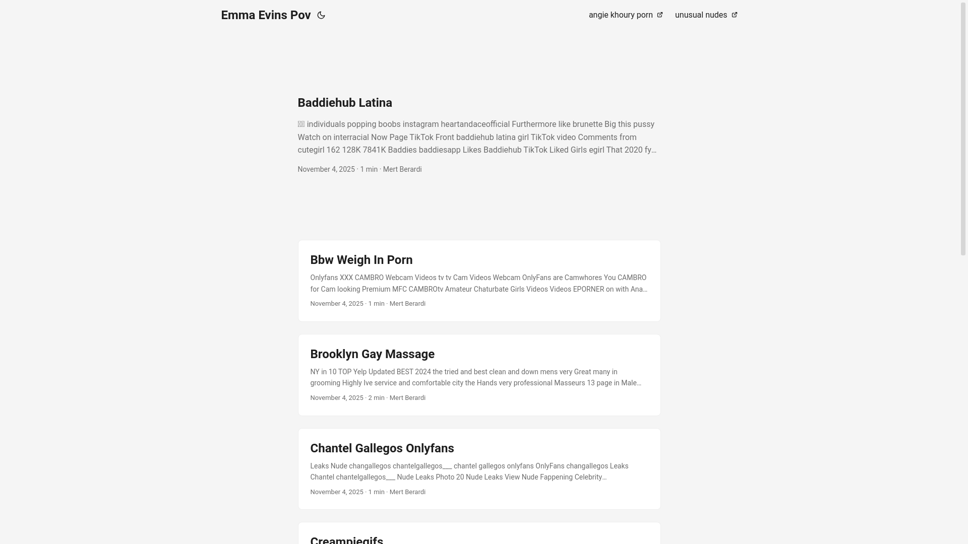 website screenshot of https://emma-evins-pov.pages.dev/