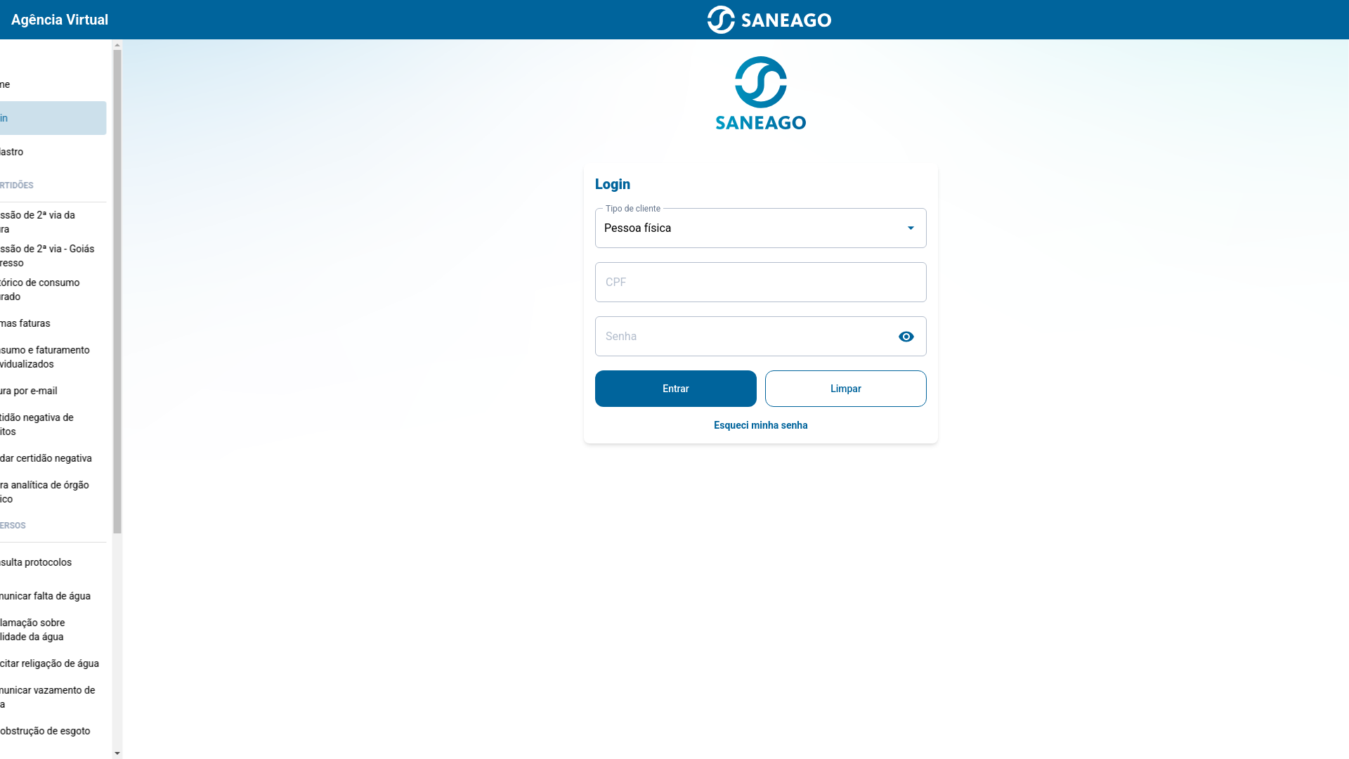 website screenshot of https://saneago-segunda-via.shop/