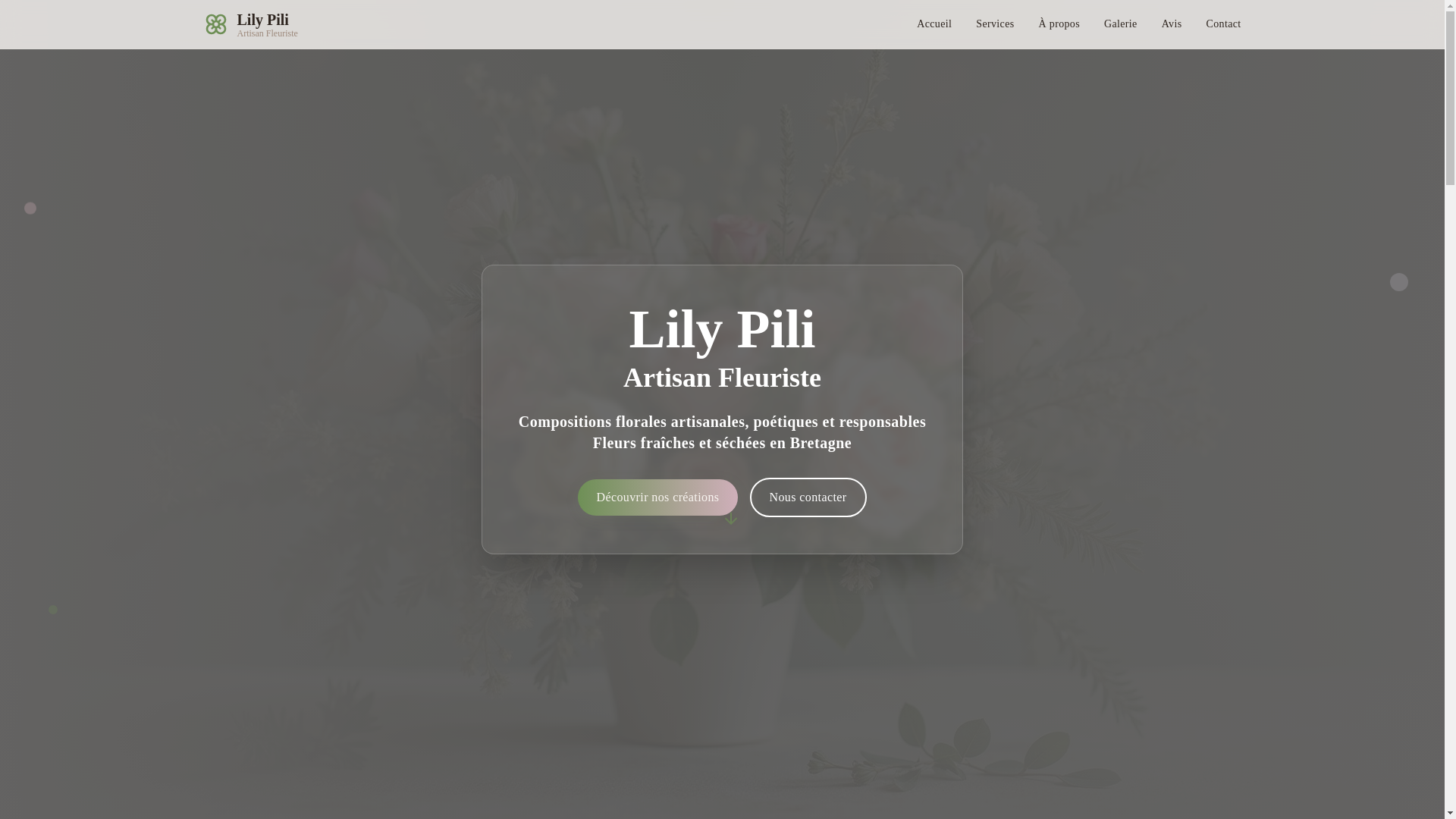 website screenshot of https://lily-pili-artisan-fleuriste.pro/