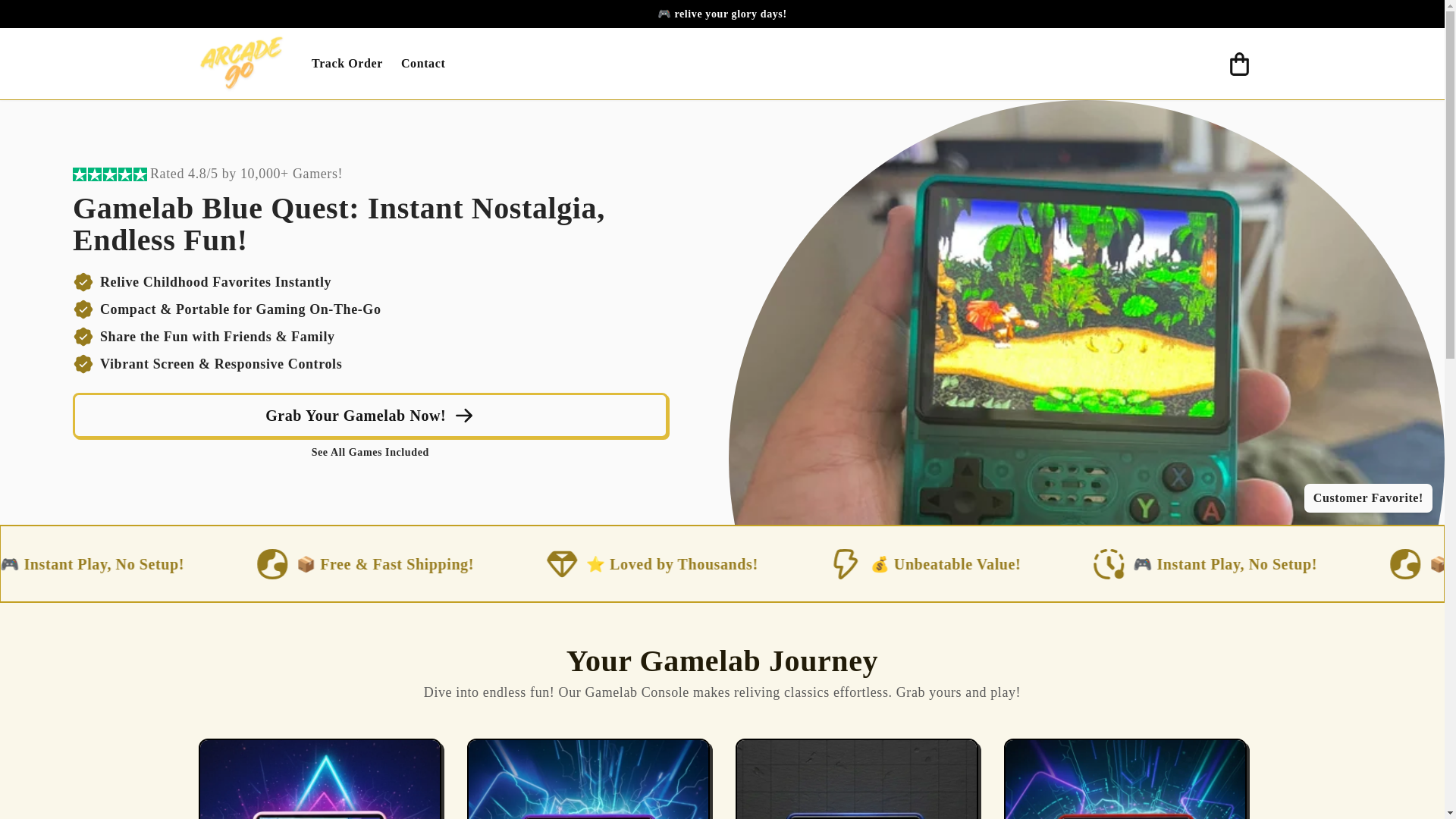 website screenshot of https://arcadego.store/