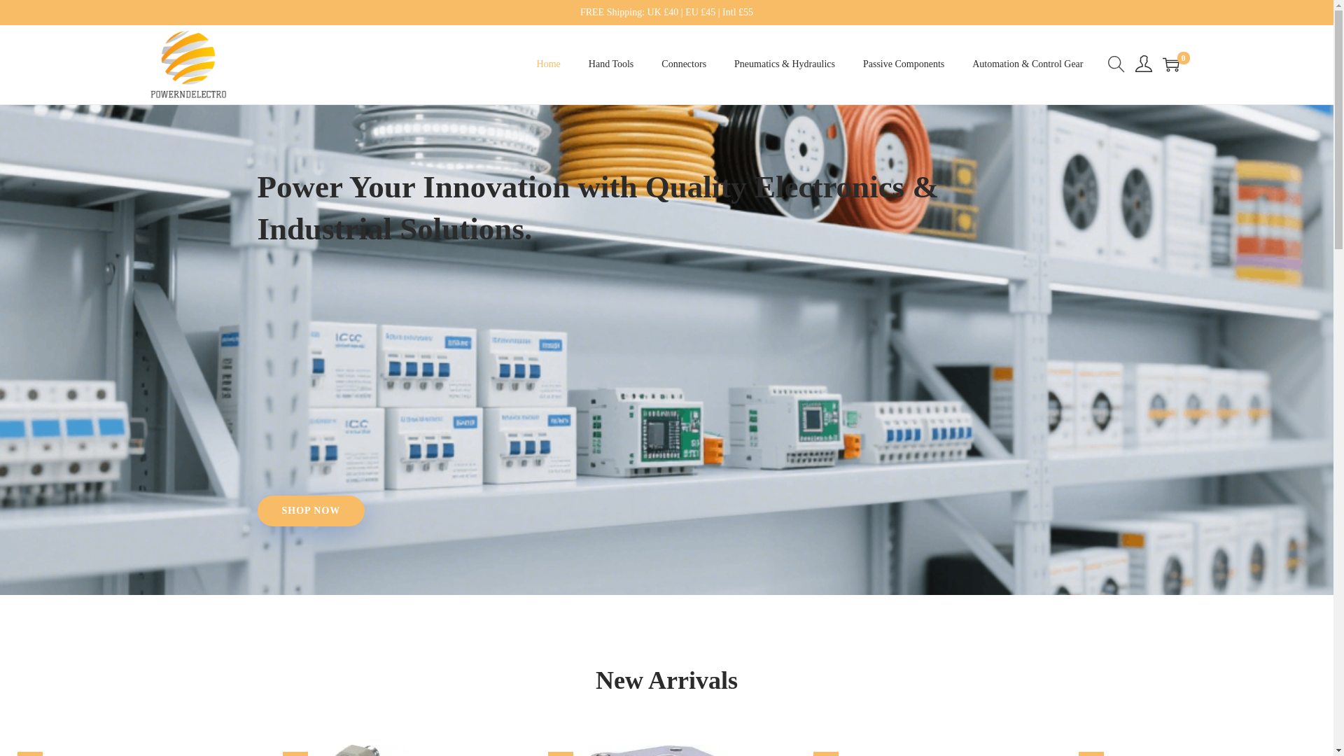 website screenshot of https://powerndelectro.com/