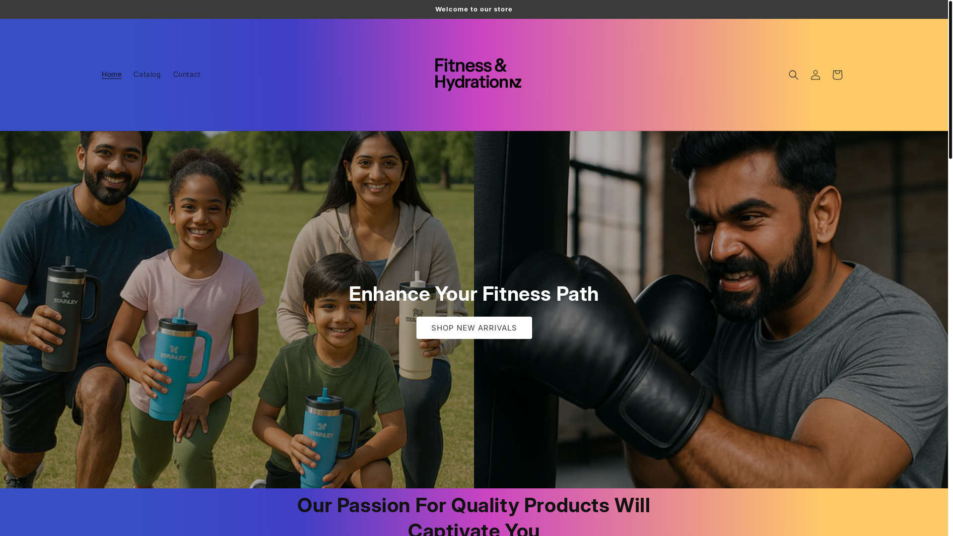 website screenshot of https://fitnessandhydrationnz.store/
