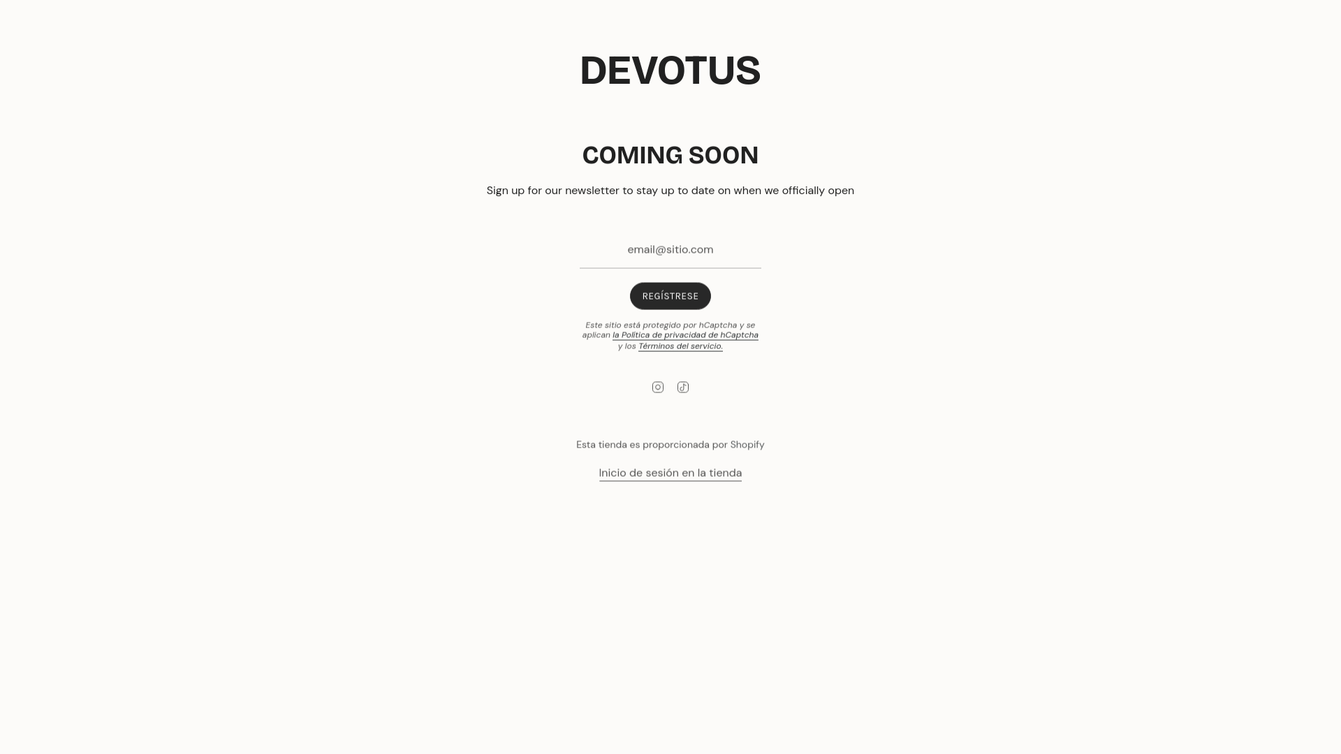 website screenshot of https://devotusbrand.com/