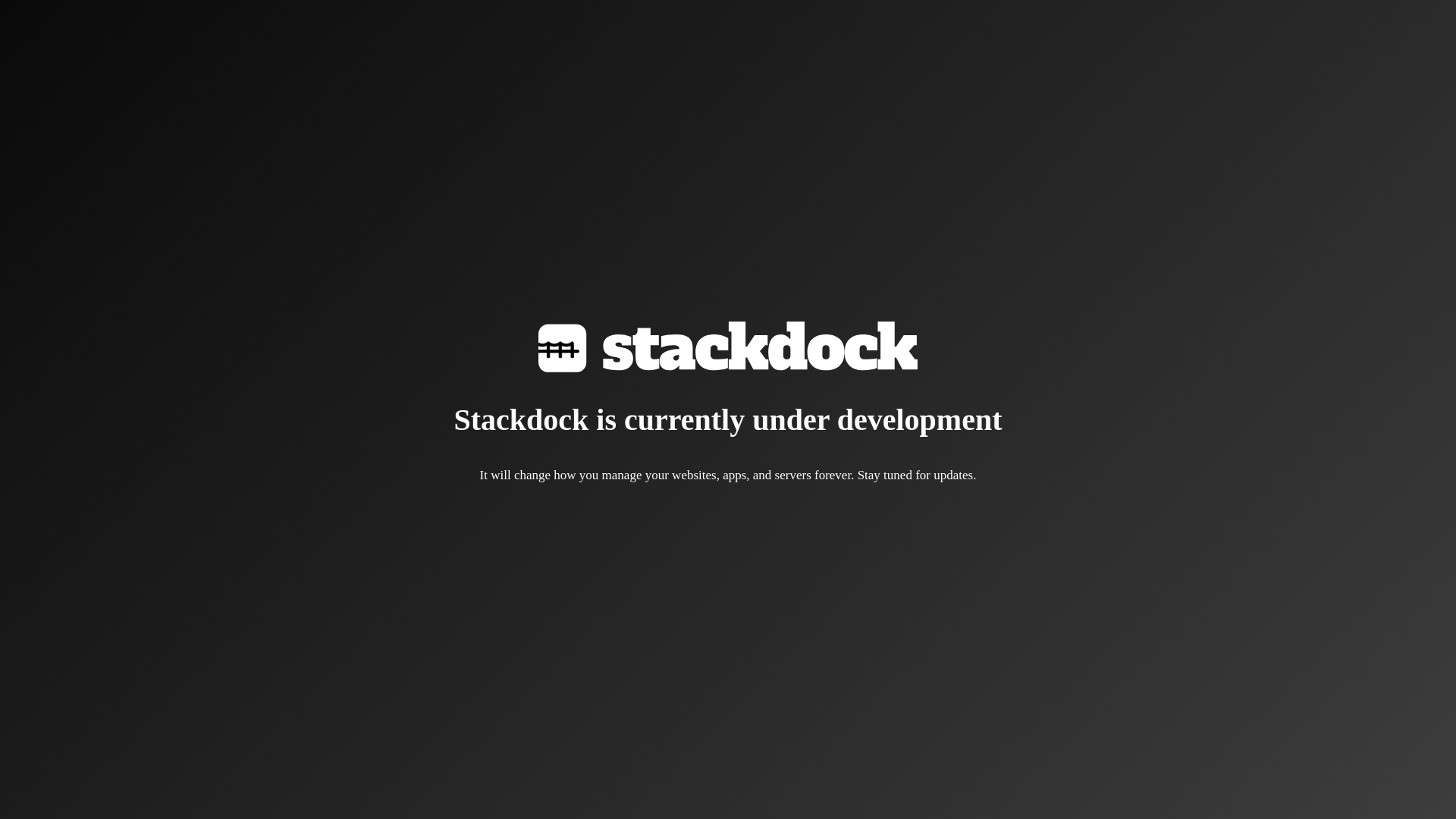website screenshot of https://stackdock.ai/