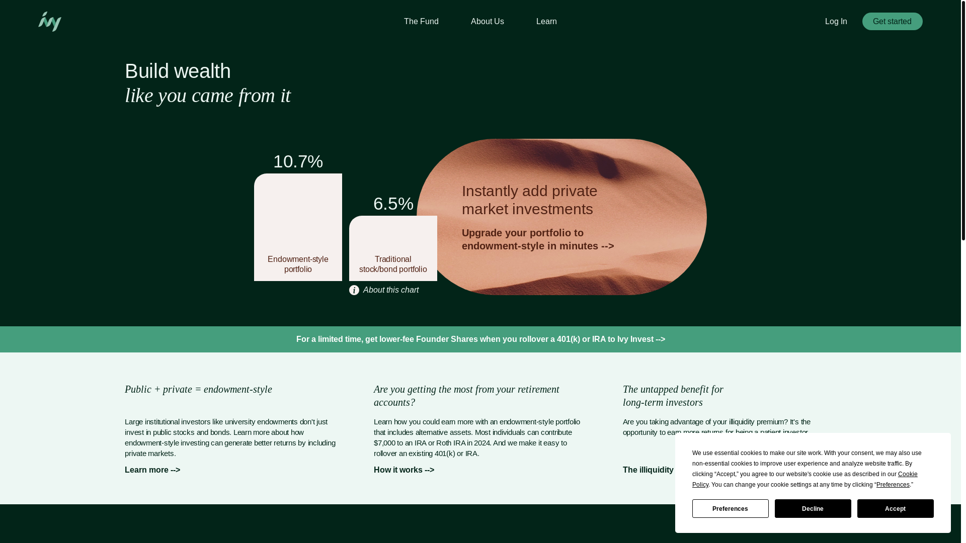 website screenshot of https://ivyinvestmail.com/