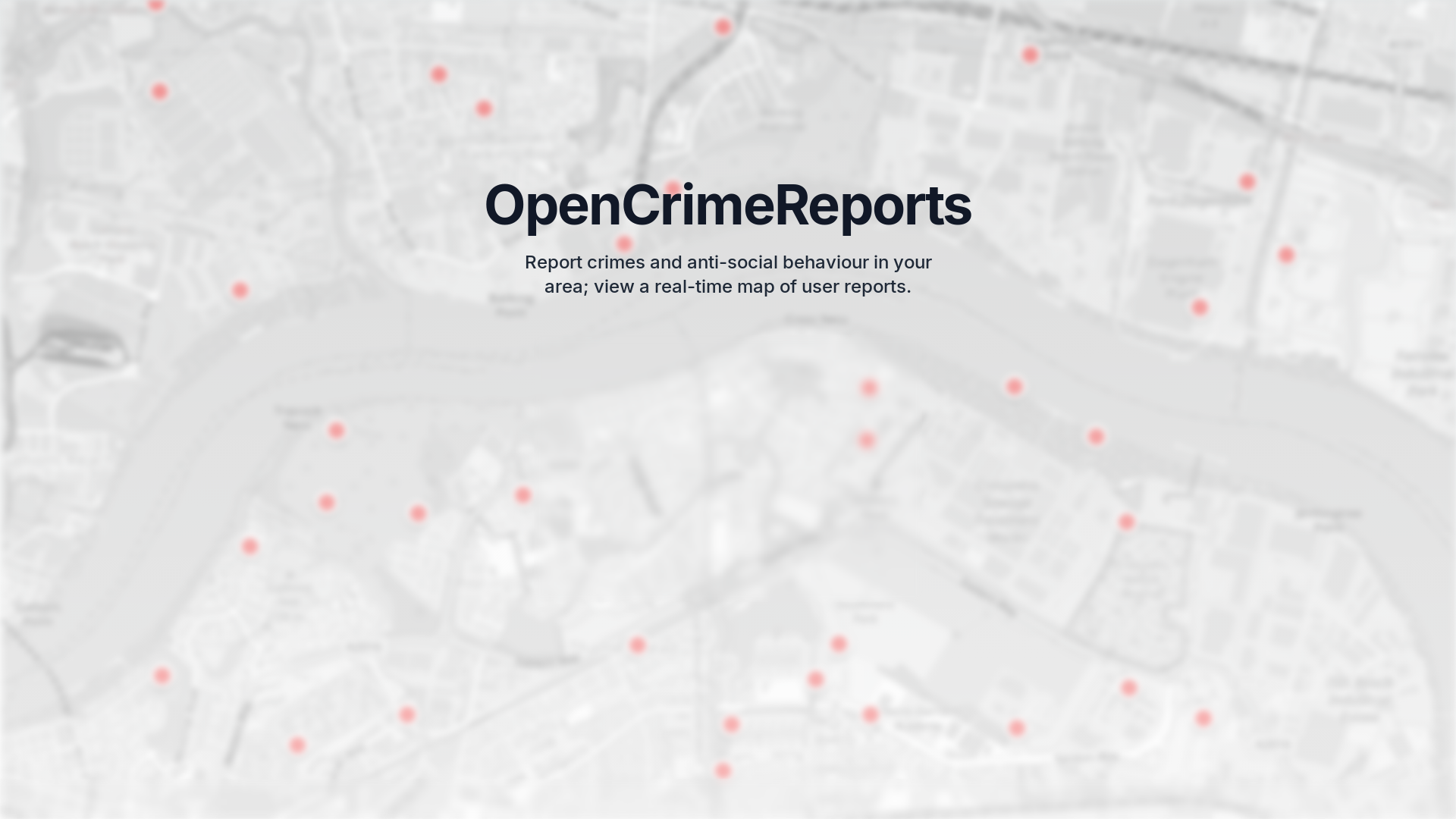 website screenshot of https://opencrimereports.com/